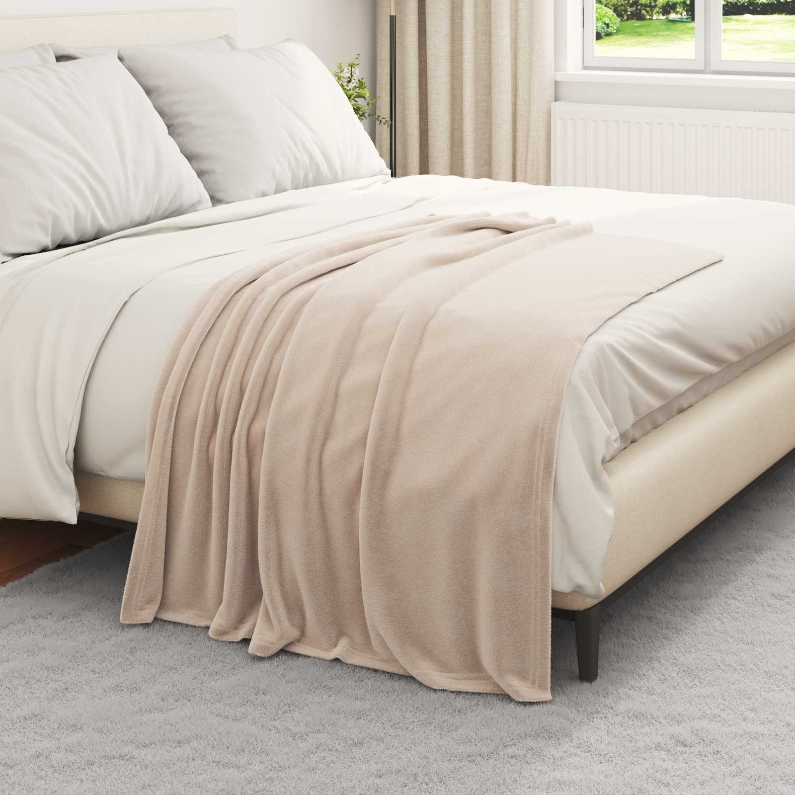 Coperta Beige 130 x 150 cm 0.5 kg Panno