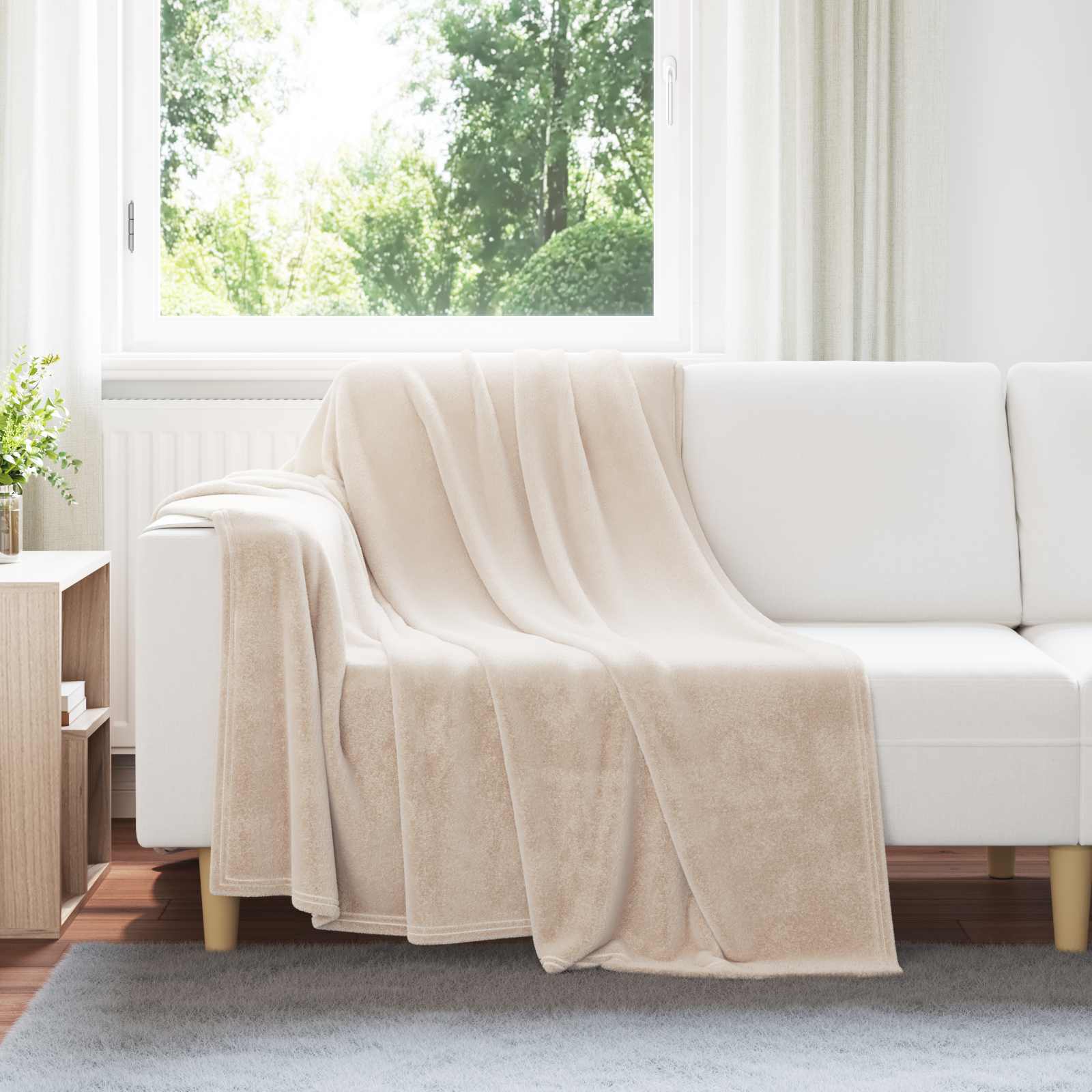 Coperta Beige 150 x 200 cm 0.75 kg Panno