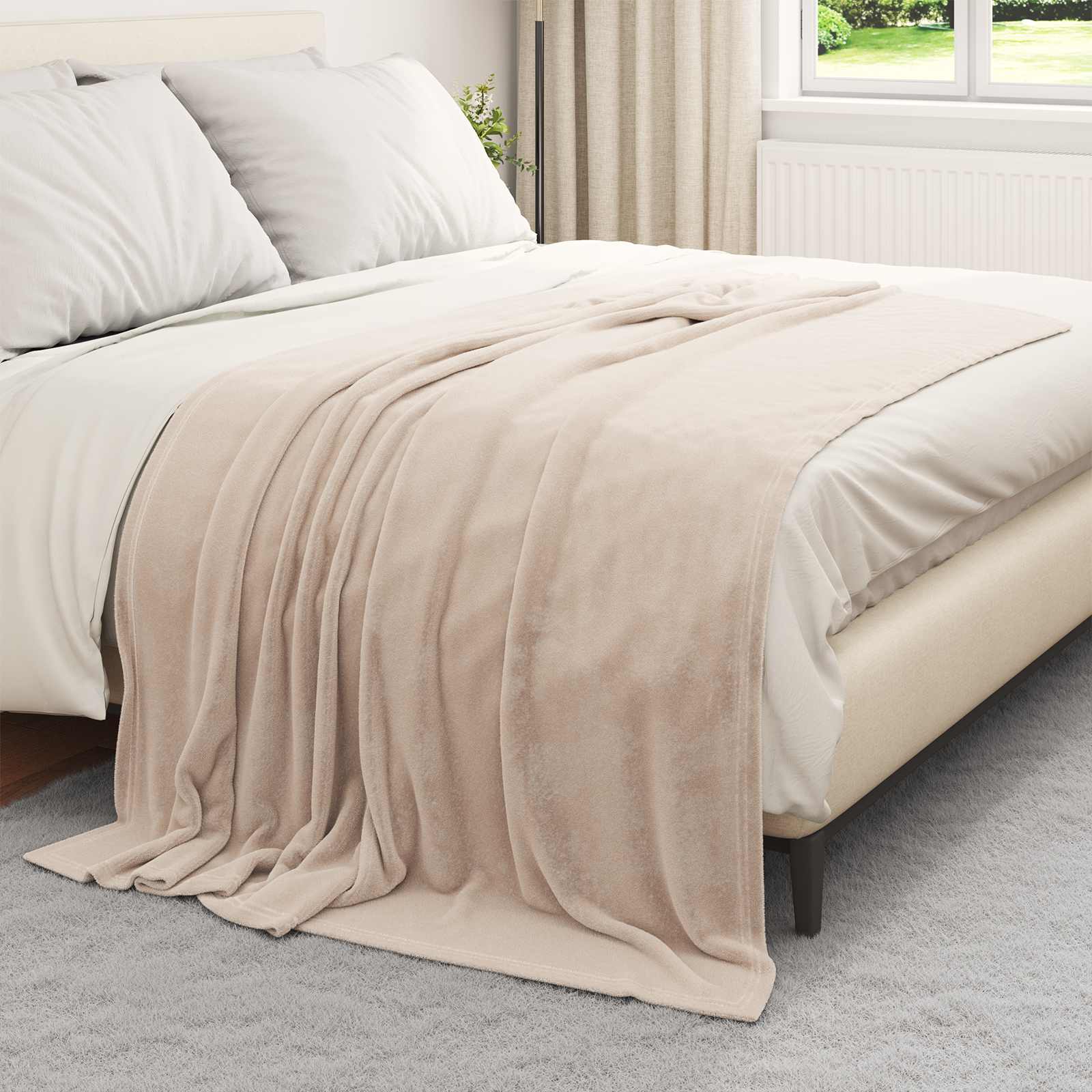 Coperta Beige 150 x 200 cm 0.75 kg Panno