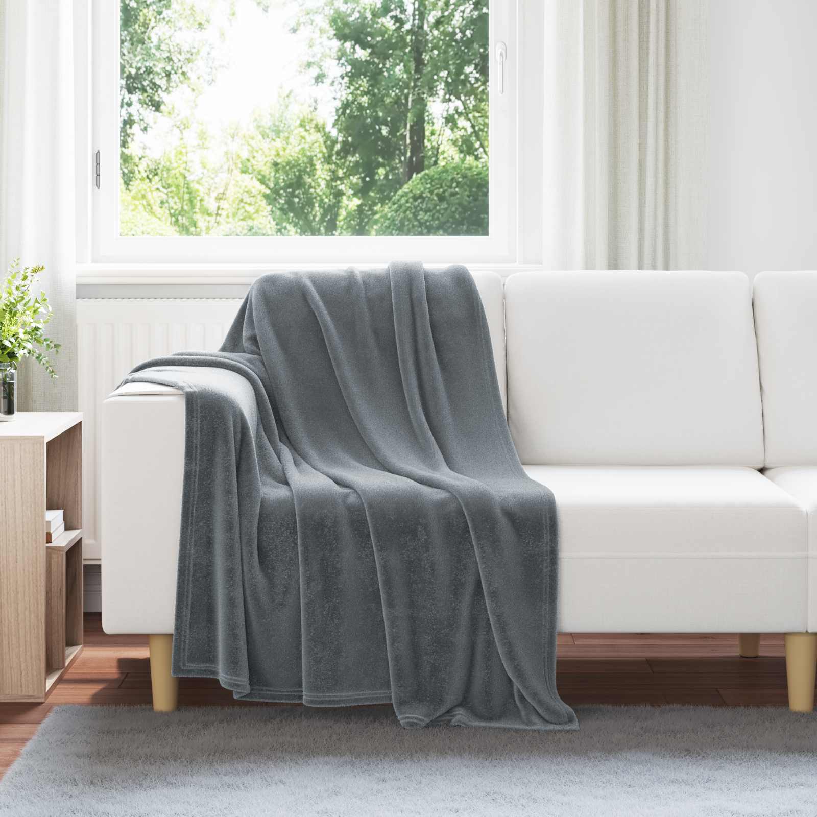 Coperta Grigio Scuro 130 x 150 cm 0.51 kg Panno