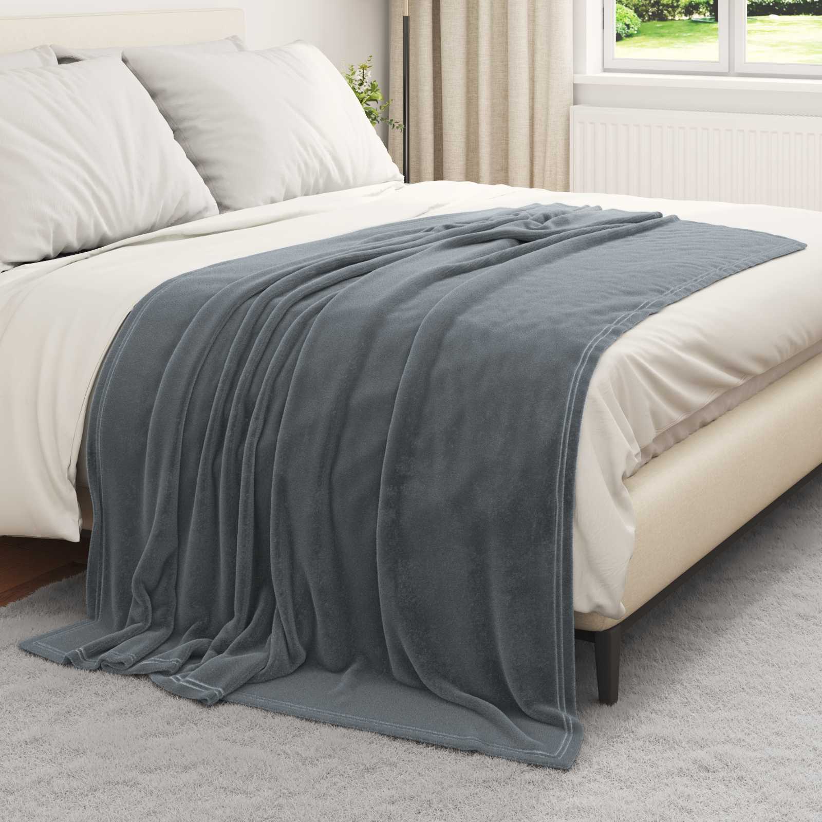 Coperta Grigio Scuro 150 x 200 cm 0.78 kg Panno