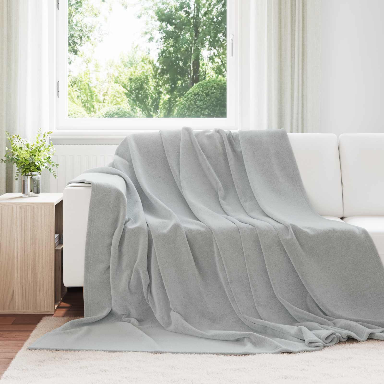 Coperta Grigio 220 x 240 cm 1.37 kg Panno