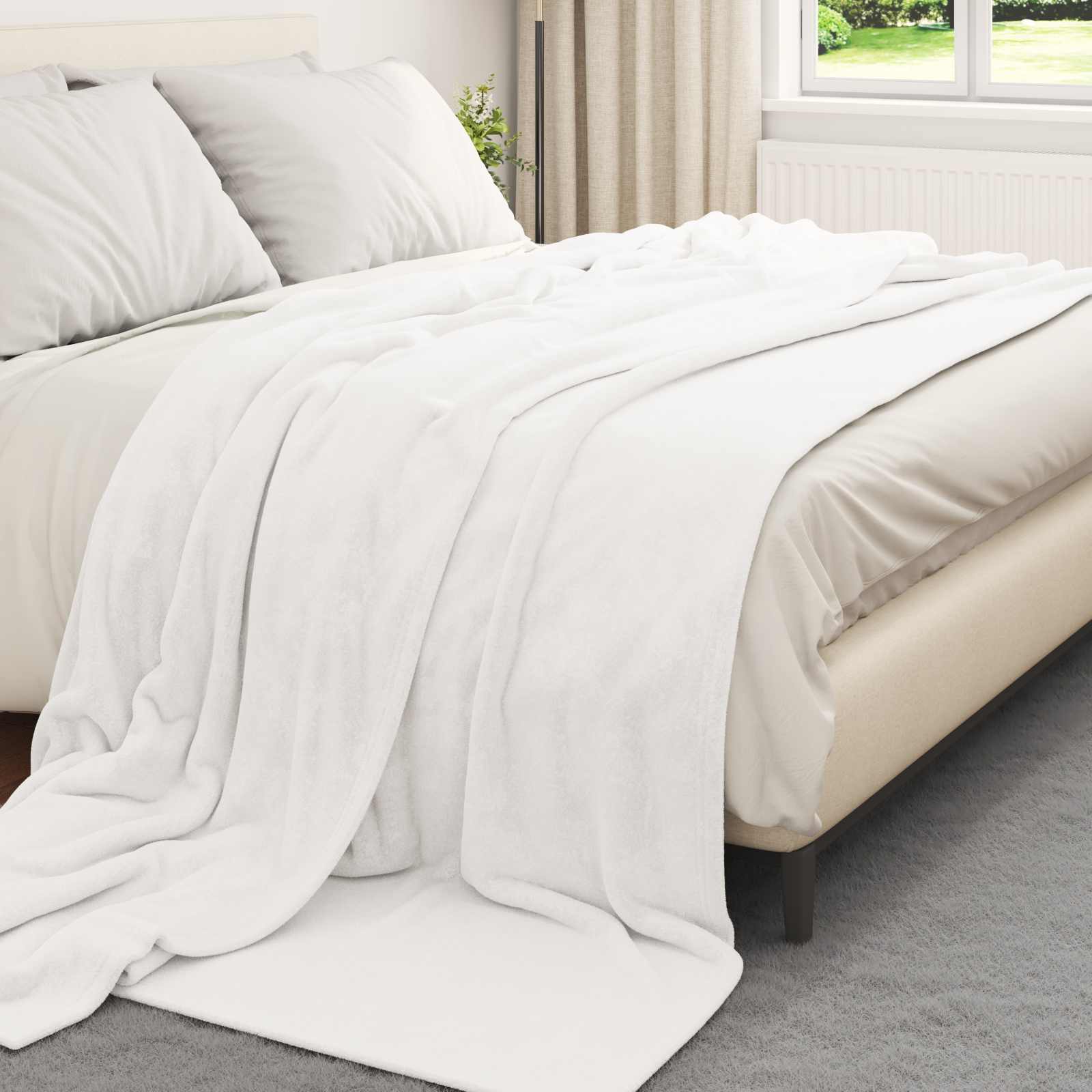 Coperta Bianco 220 x 240 cm 1.37 kg Panno