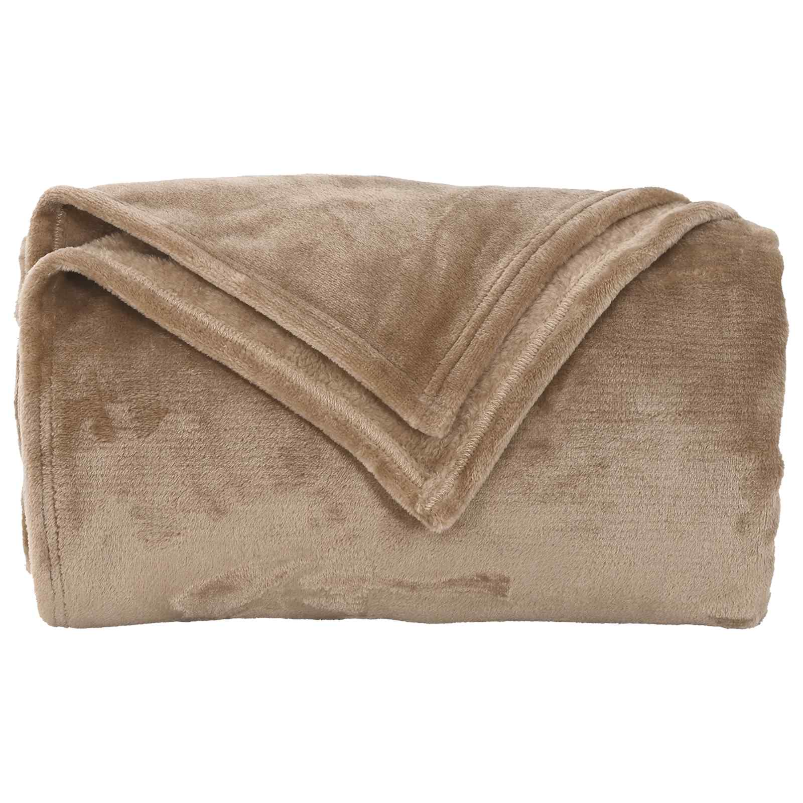 Coperte da Pile 6 pz Cammello 220 x 240 cm 8.24 kg Panno