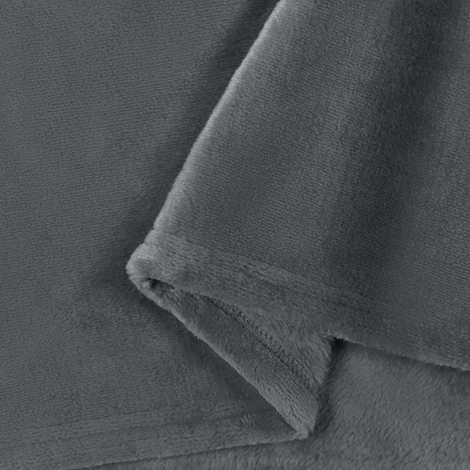 Coperte da Pile 6 pz Grigio Scuro 220 x 240 cm 8.24 kg Panno