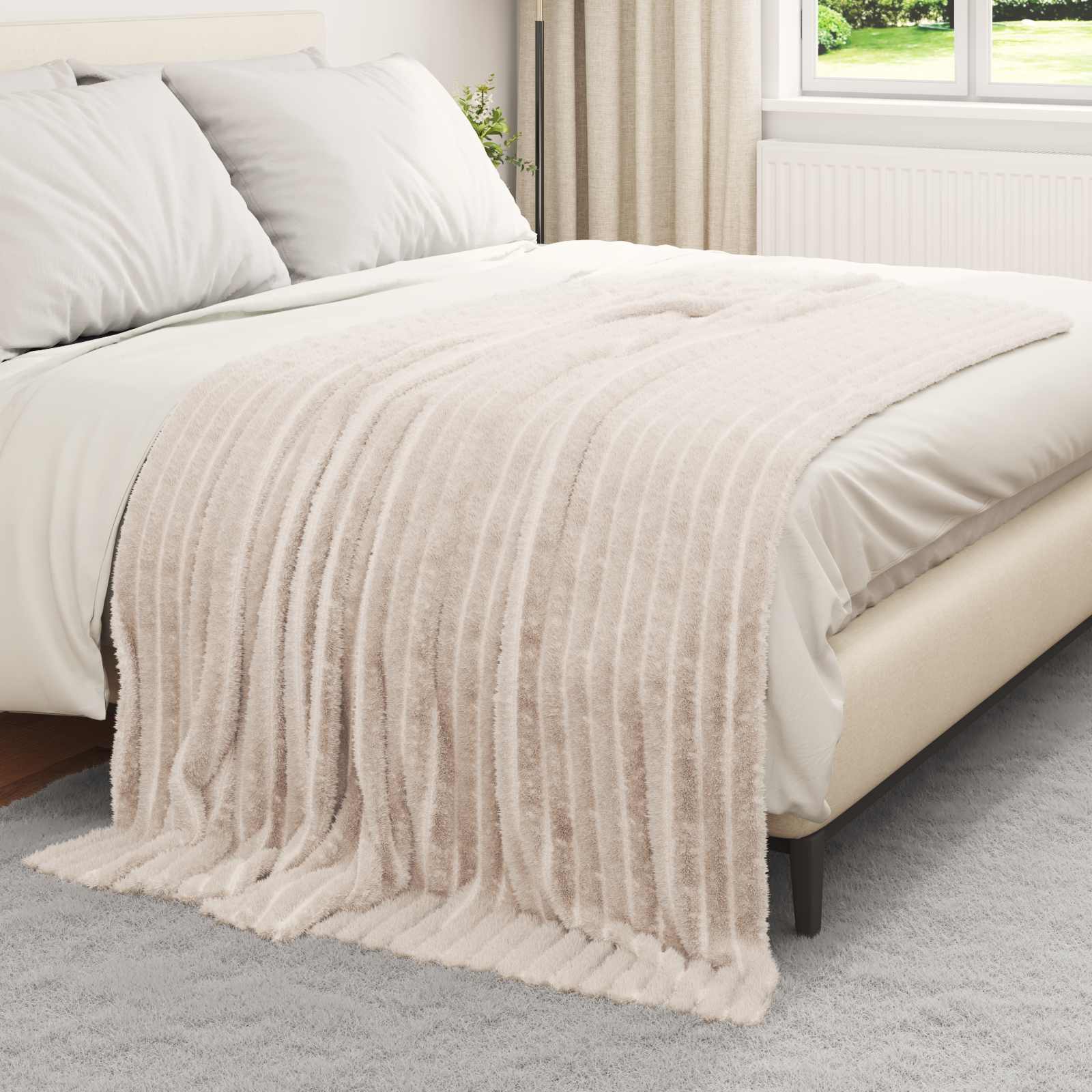 Coperta Beige 200 x 150 cm 0.8 kg Panno