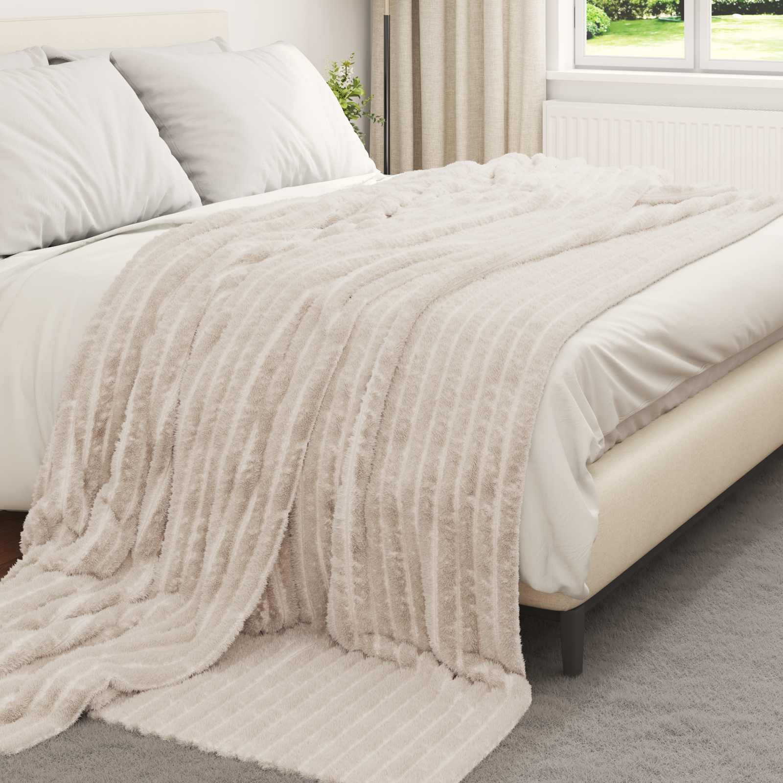 Coperta Beige 270 x 240 cm 1.65 kg Panno