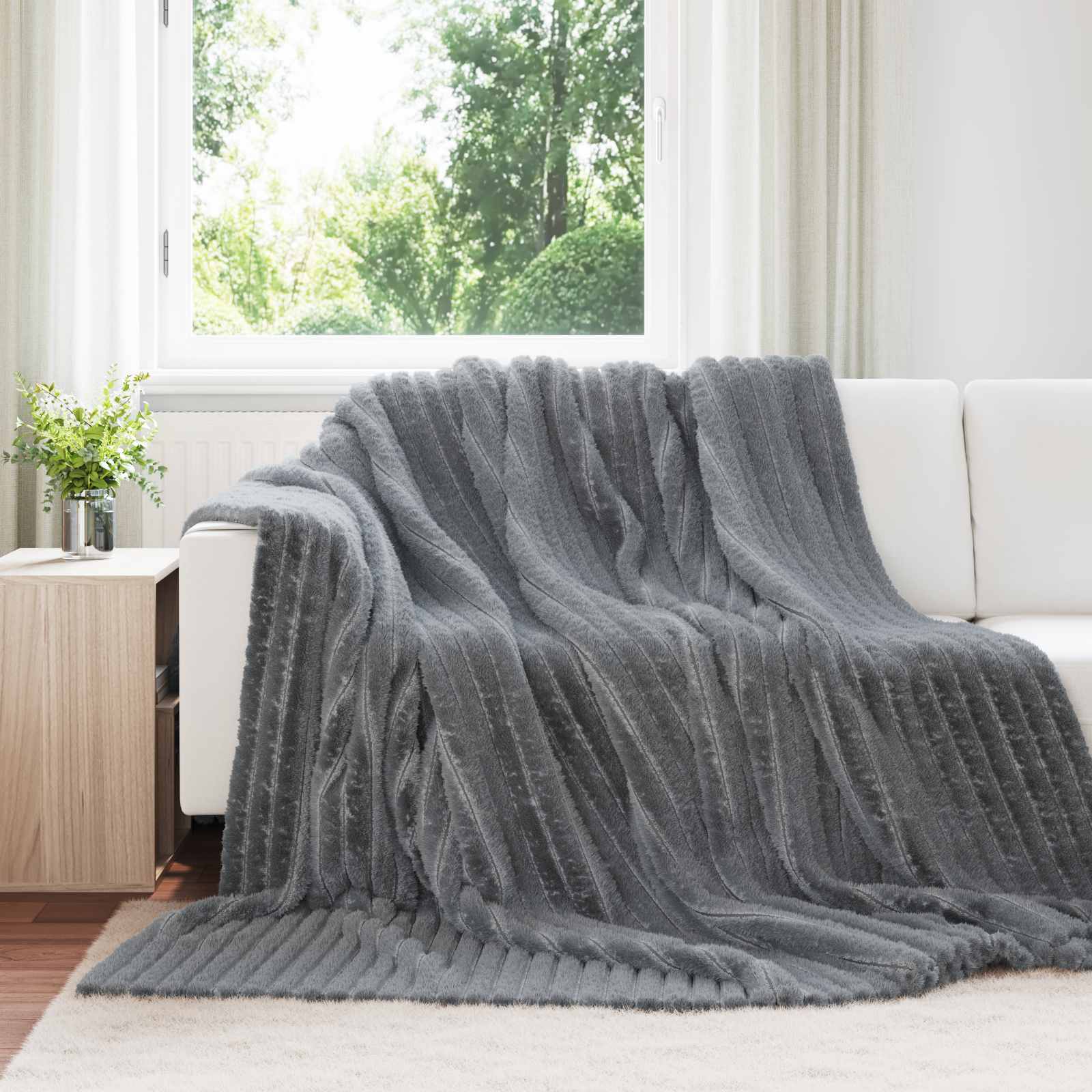 Coperta Grigio Scuro 270 x 240 cm 1.73 kg Panno