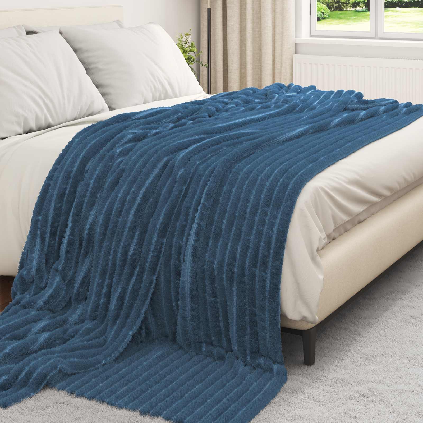 Coperta Blu navy 240 x 220 cm 1.36 kg Panno