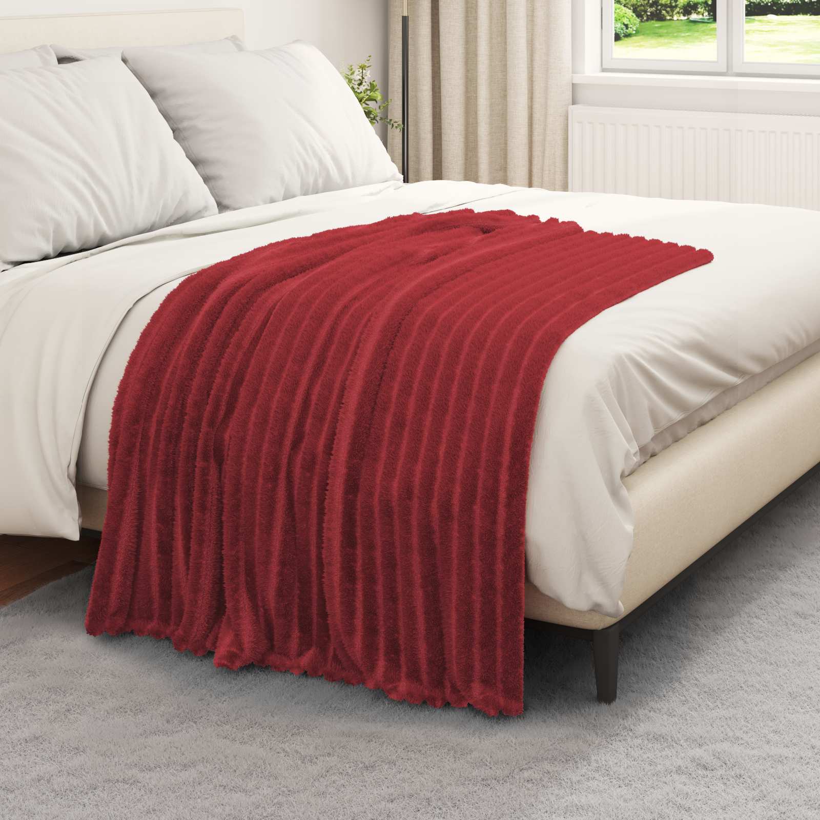 Coperta Rosso Bordeaux 150 x 130 cm 0.51 kg Panno