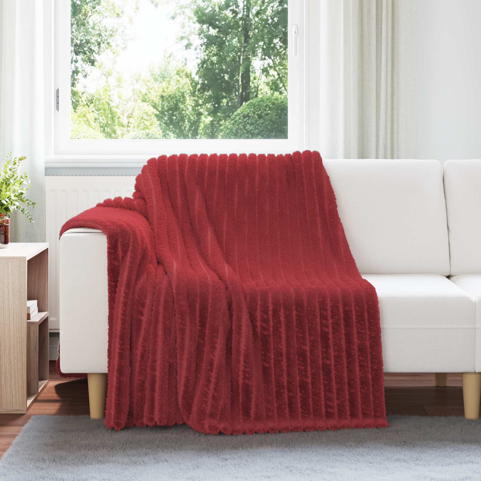 Coperta Rosso Bordeaux 200 x 150 cm 0.8 kg Panno