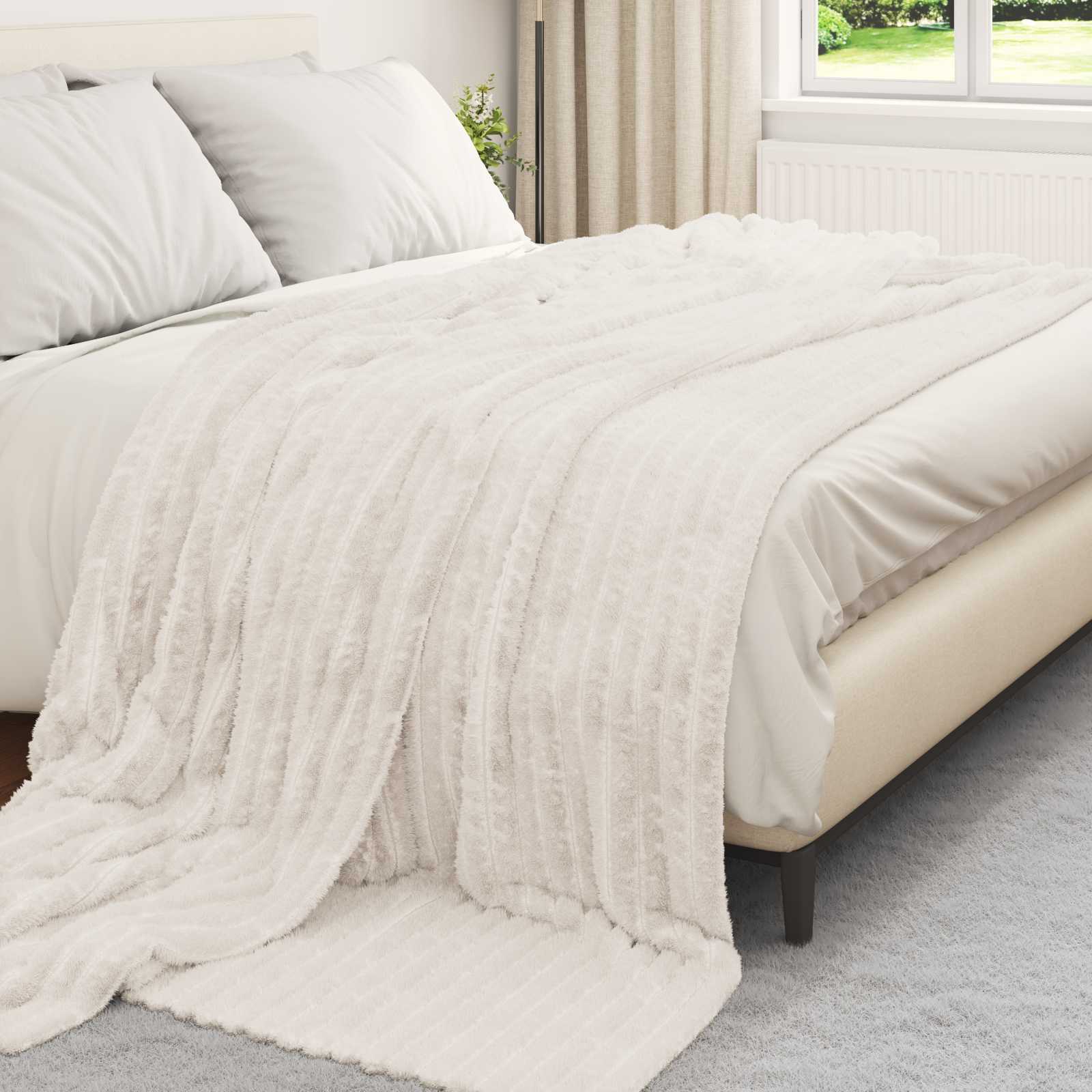 Coperta Crema 240 x 220 cm 1.37 kg Panno