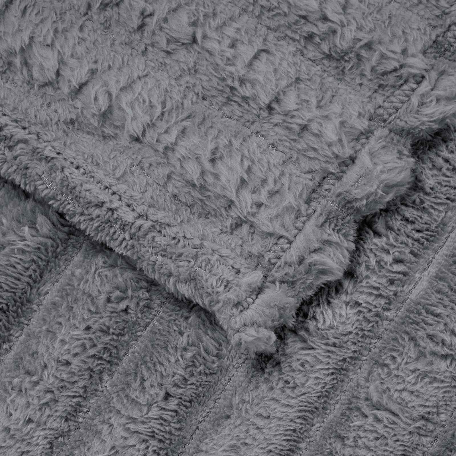 Coperte da Pile 6 pz Grigio Scuro 150 x 130 cm 2.85 kg Panno