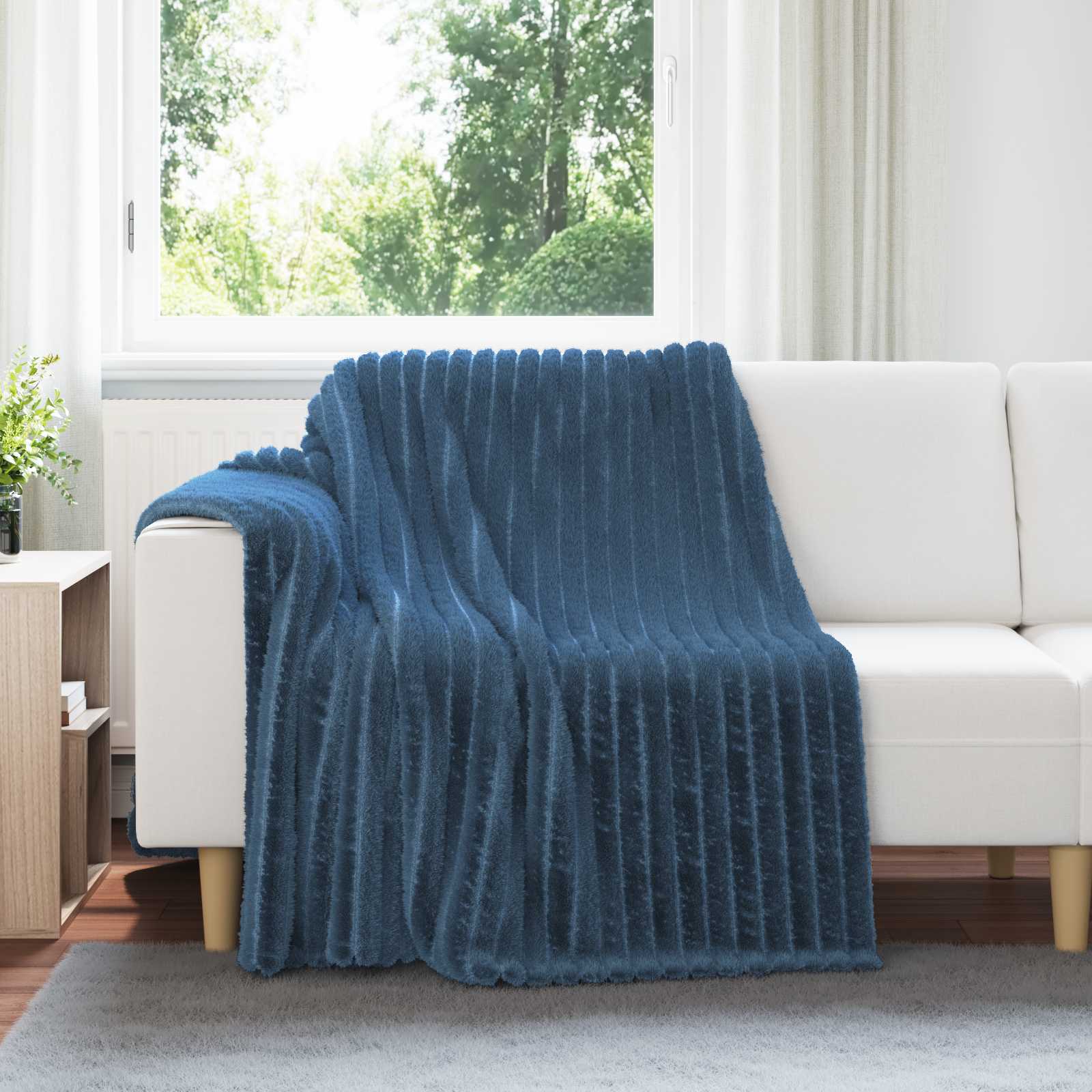 Coperte da Pile 6 pz Blu navy 200 x 150 cm 4.75 kg Panno