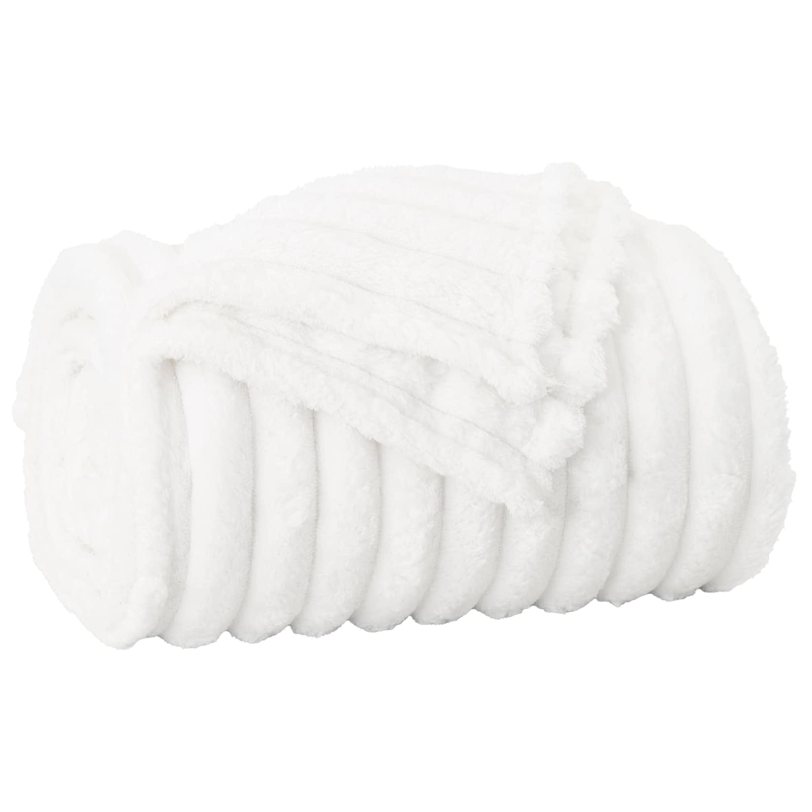 Coperte da Pile 6 pz Bianco 150 x 130 cm 2.85 kg Panno