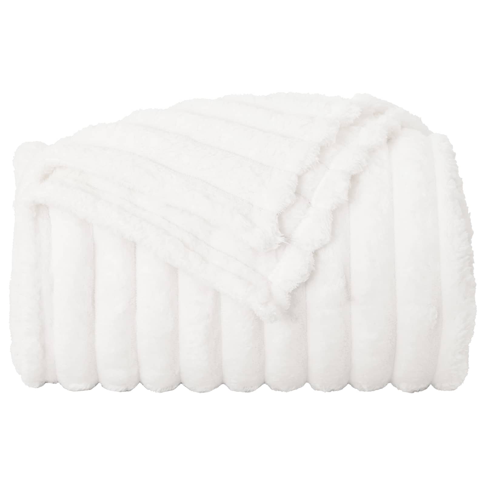 Coperte da Pile 6 pz Bianco 240 x 220 cm 8.76 kg Panno