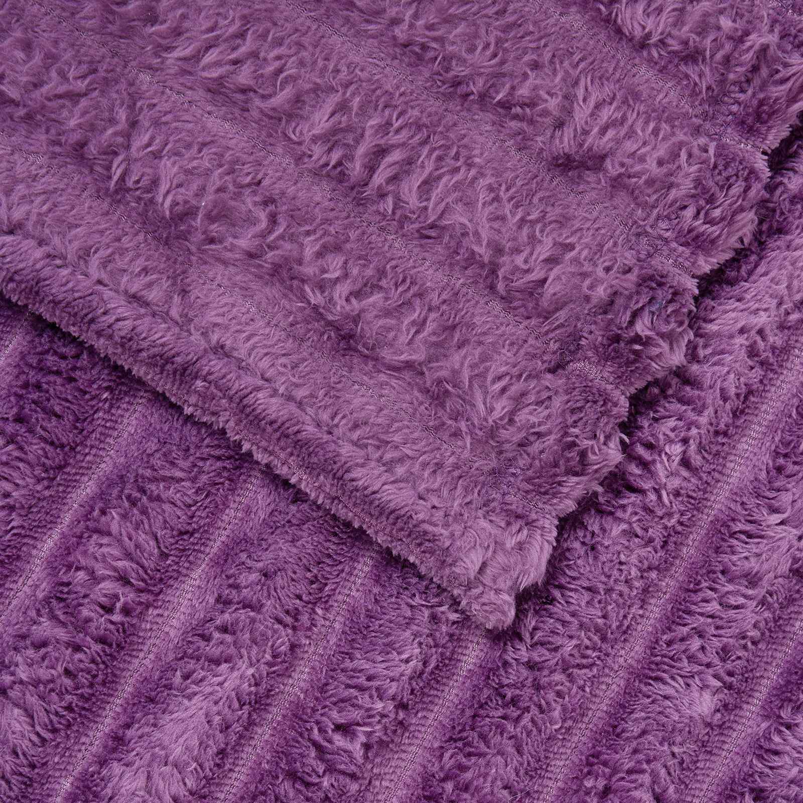 Coperte da Pile 6 pz Viola 270 x 240 cm 9.15 kg Panno