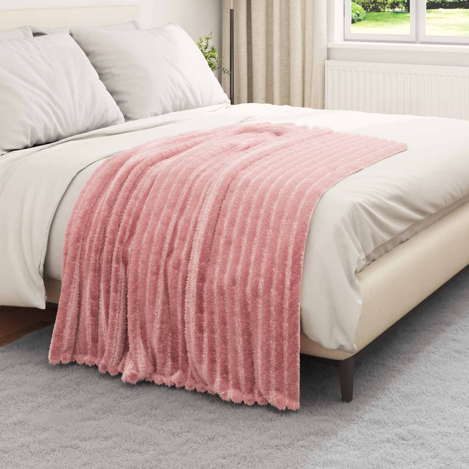 Coperte da Pile 6 pz Rosa 150 x 130 cm 2.85 kg Panno