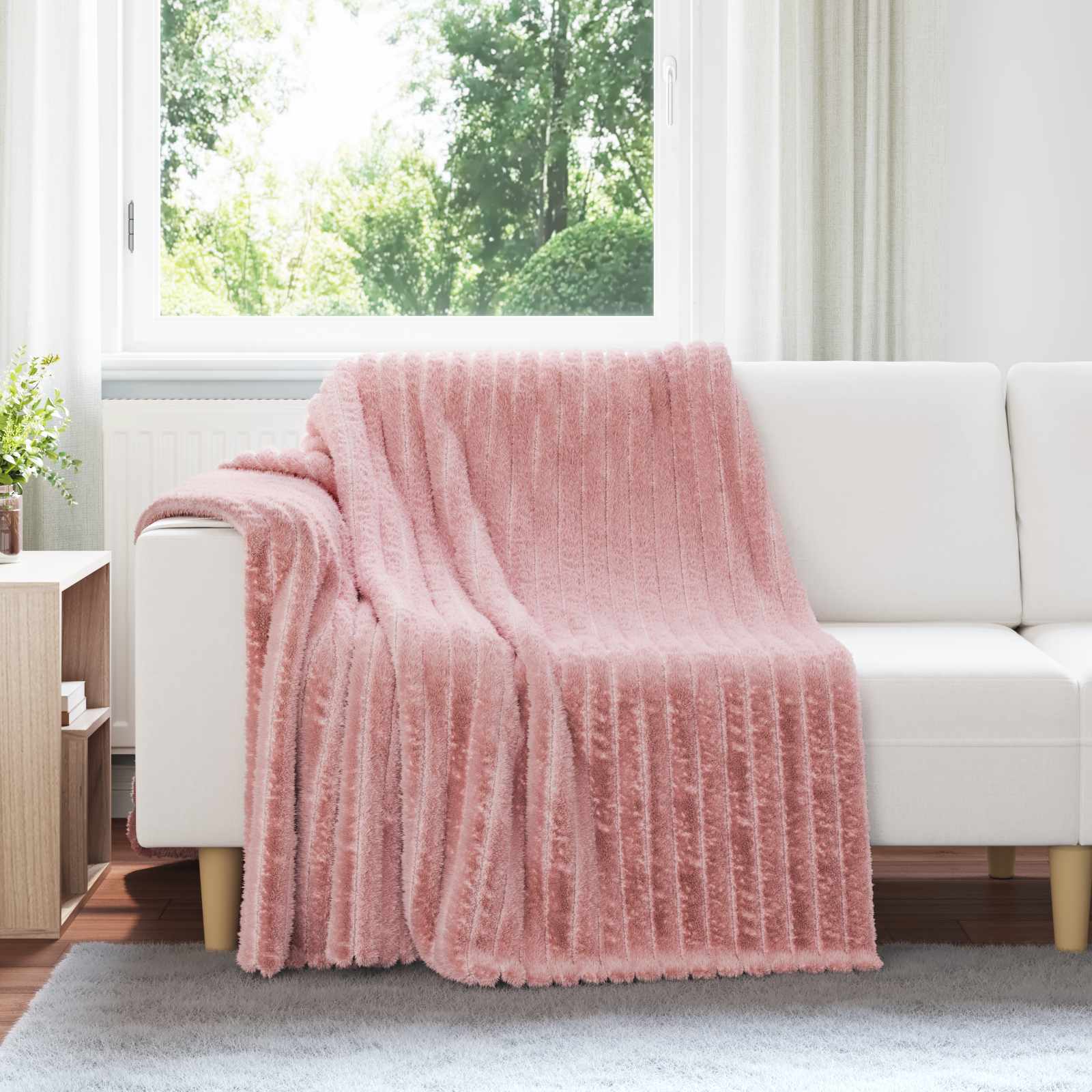 Coperte da Pile 6 pz Rosa 200 x 150 cm 4.75 kg Panno