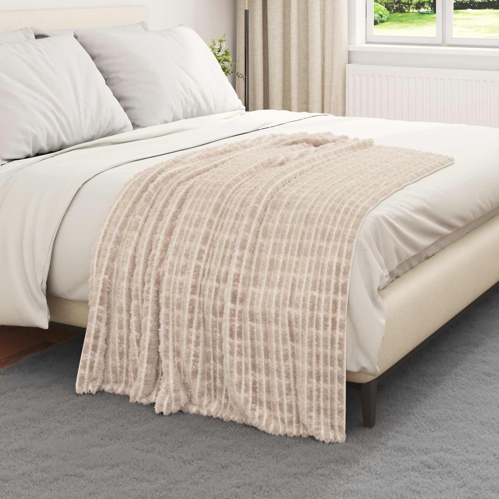 Coperta Beige 150 x 130 cm 0.5 kg Panno