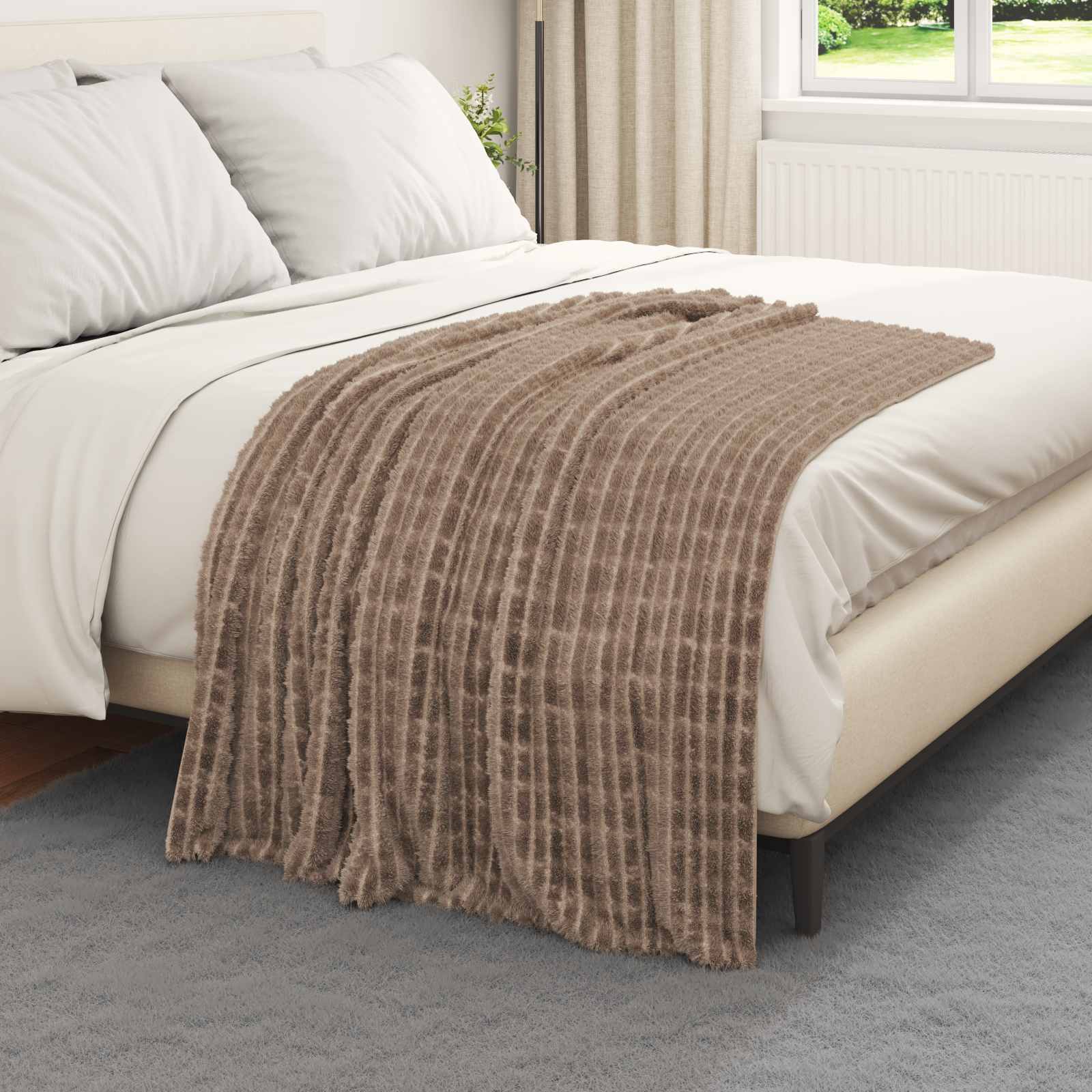 Coperta Cammello 150 x 130 cm Panno