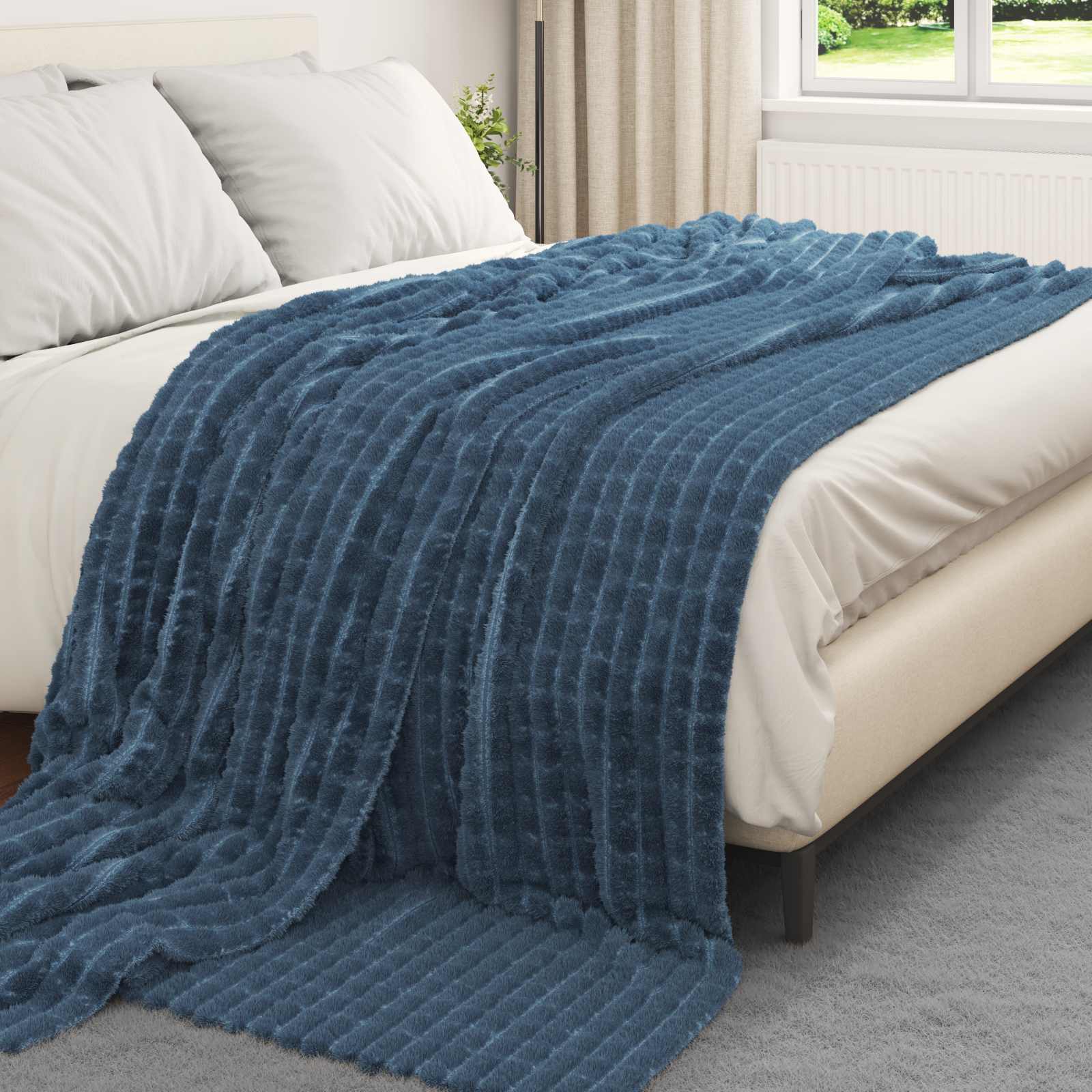 Coperta Blu navy 240 x 220 cm 1.37 kg Panno