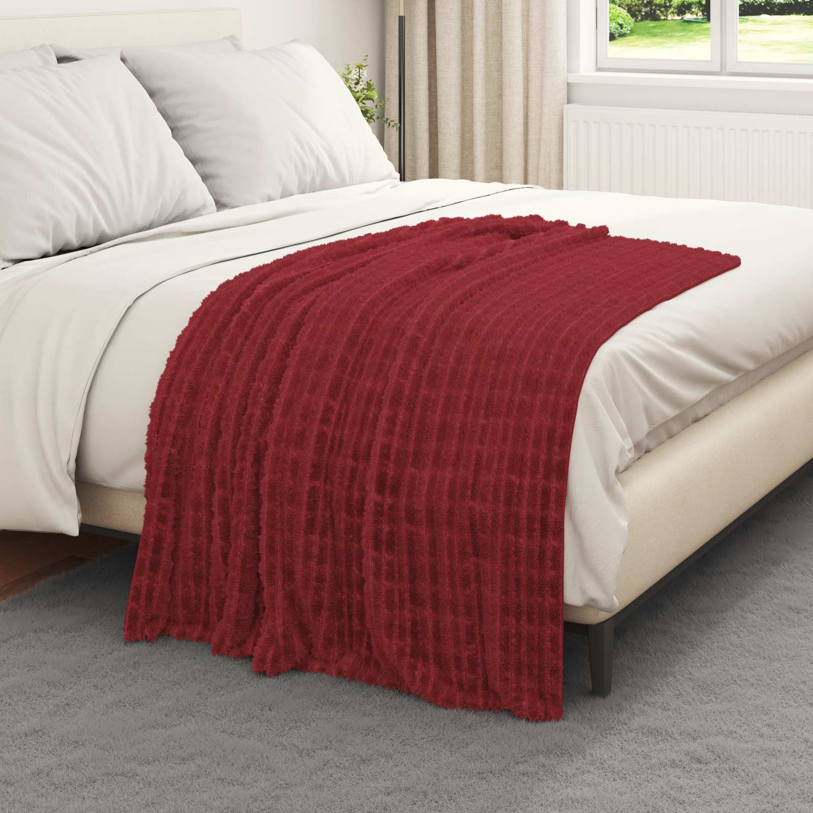 Coperta Rosso Bordeaux 150 x 130 cm 0.5 kg Panno