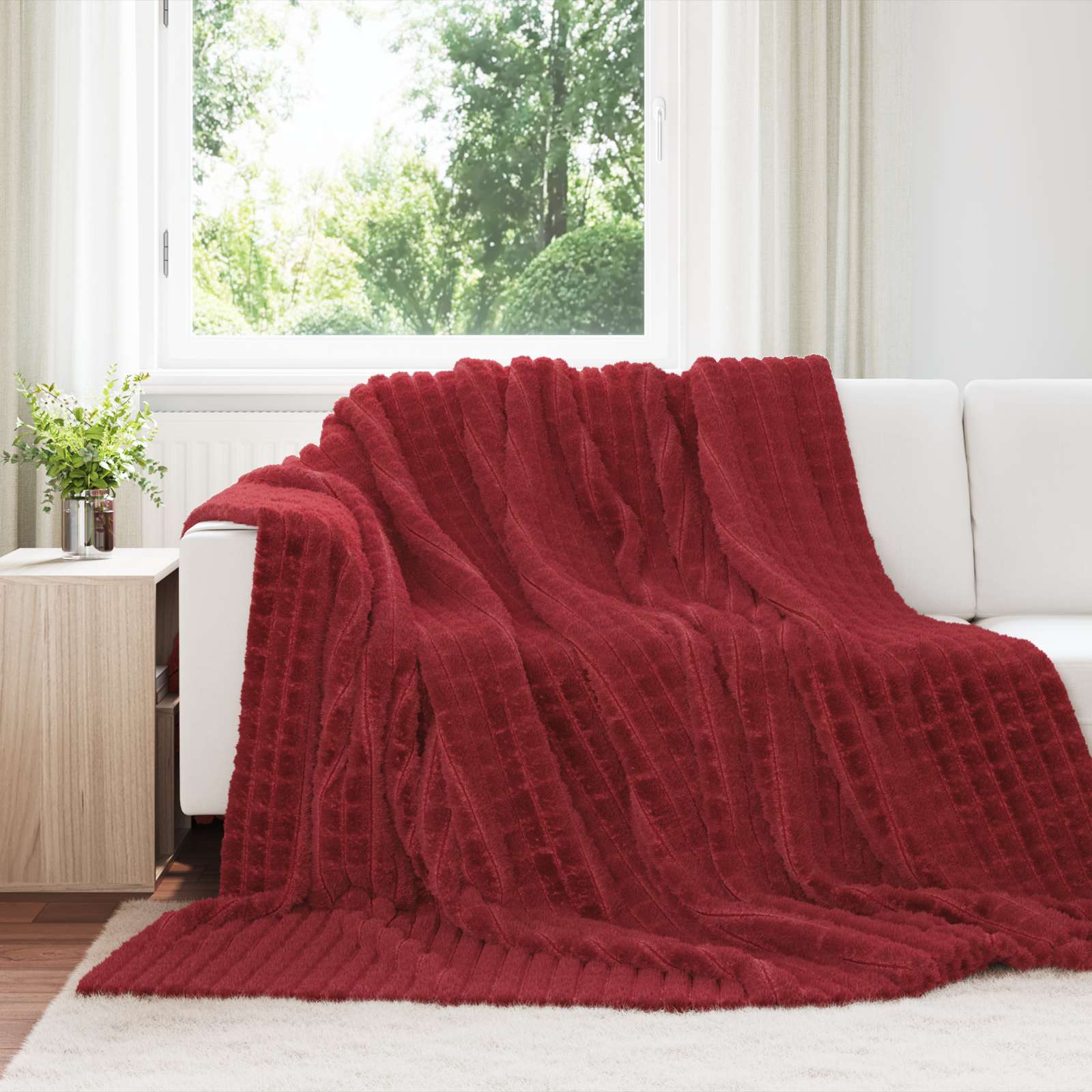 Coperta Rosso Bordeaux 240 x 220 cm 1.37 kg Panno