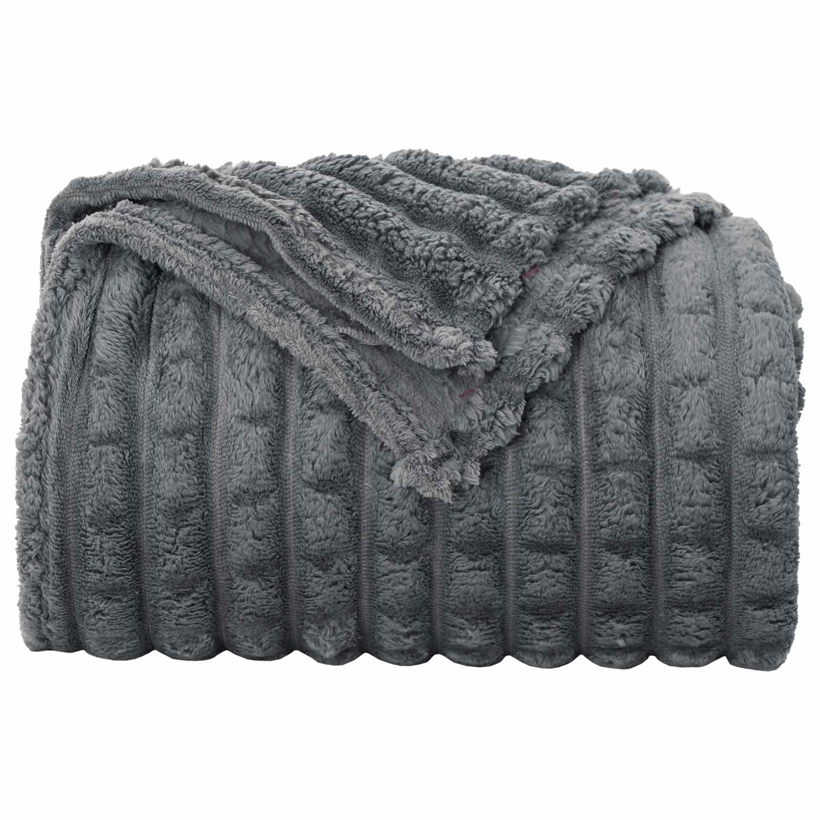 Coperte da Pile 6 pz Grigio scuro 150 x 130 cm 2.75 kg Panno