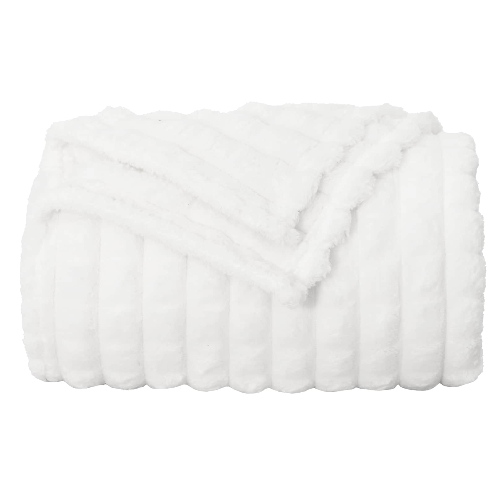 Coperte da Pile 6 pz Bianco 200 x 150 cm 4.5 kg Panno