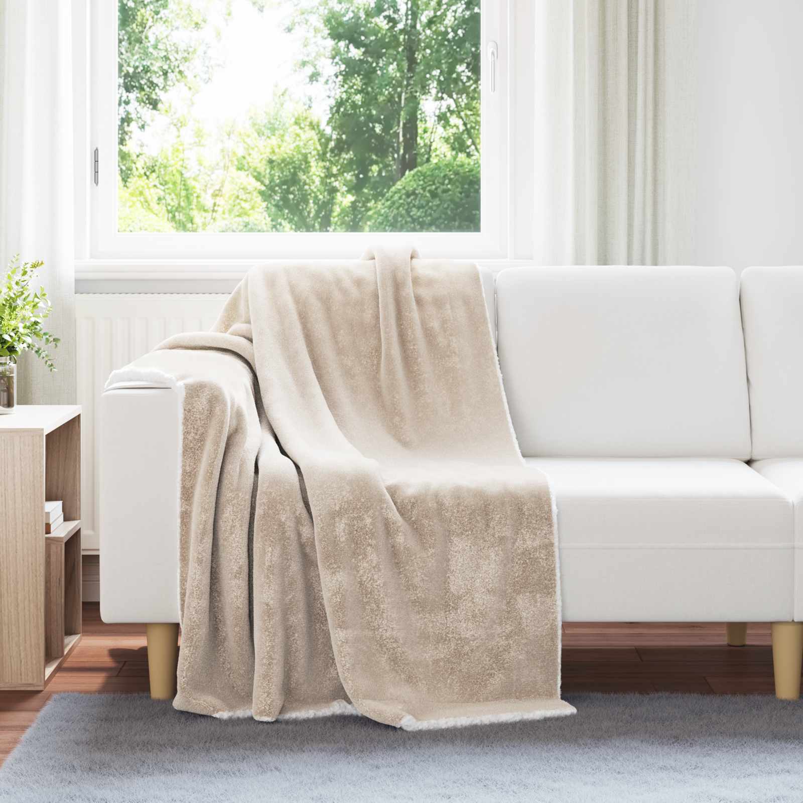 Coperta Beige 130 x 150 cm 1 kg Panno