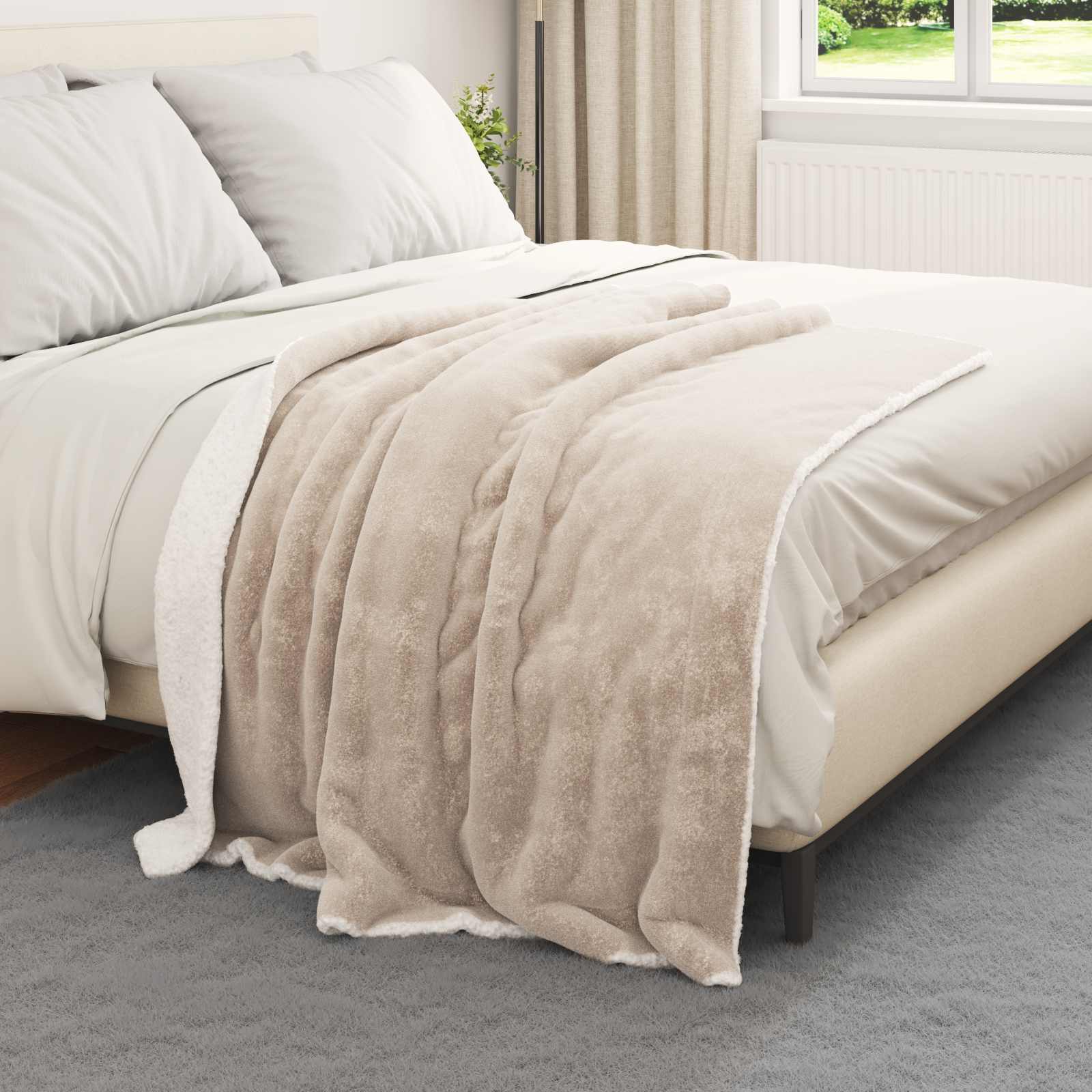 Coperta Beige 130 x 150 cm 1 kg Panno