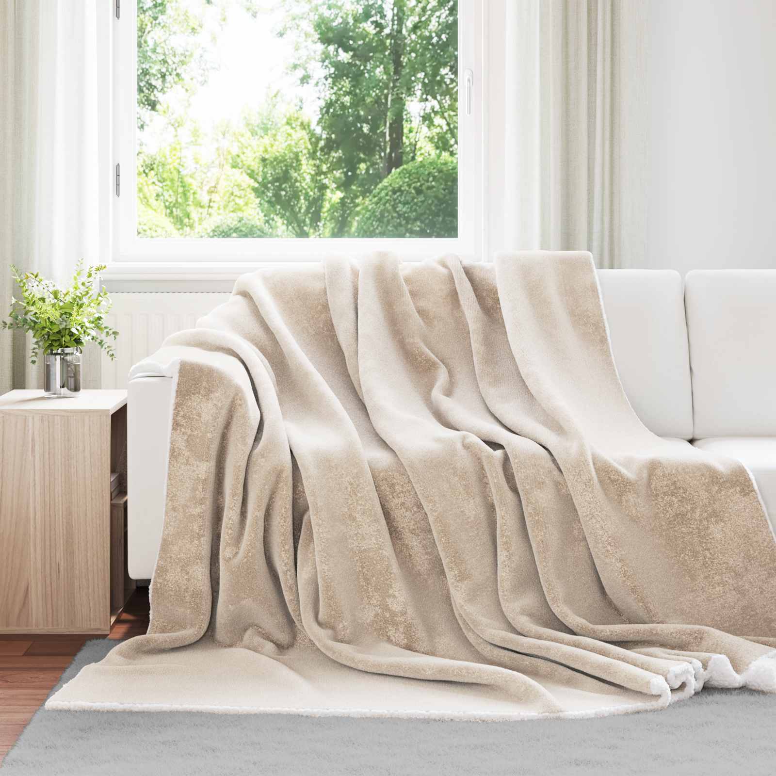 Coperta Beige 240 x 270 cm 3.17 kg Panno