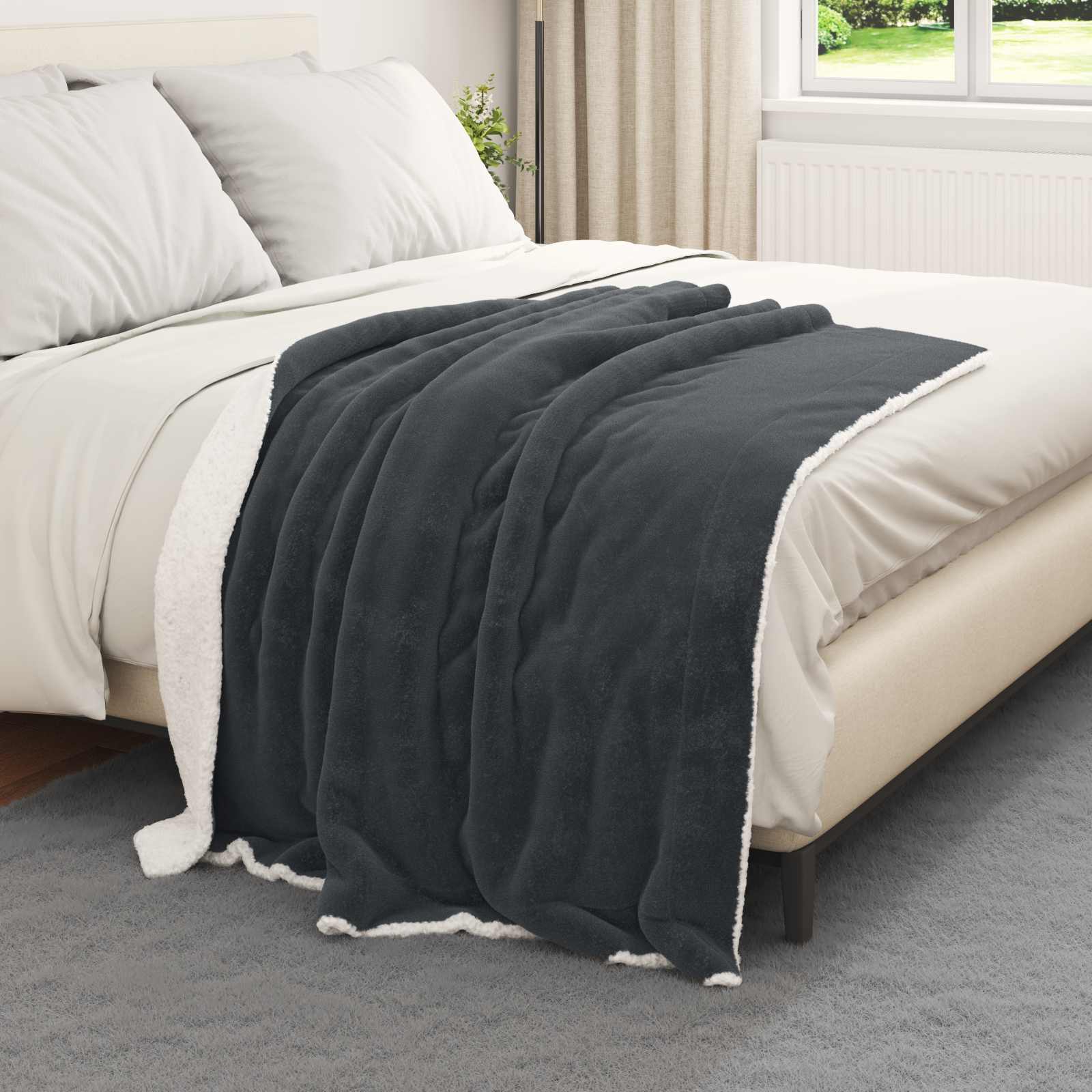 Coperta Grigio Scuro 130 x 150 cm 1 kg Panno