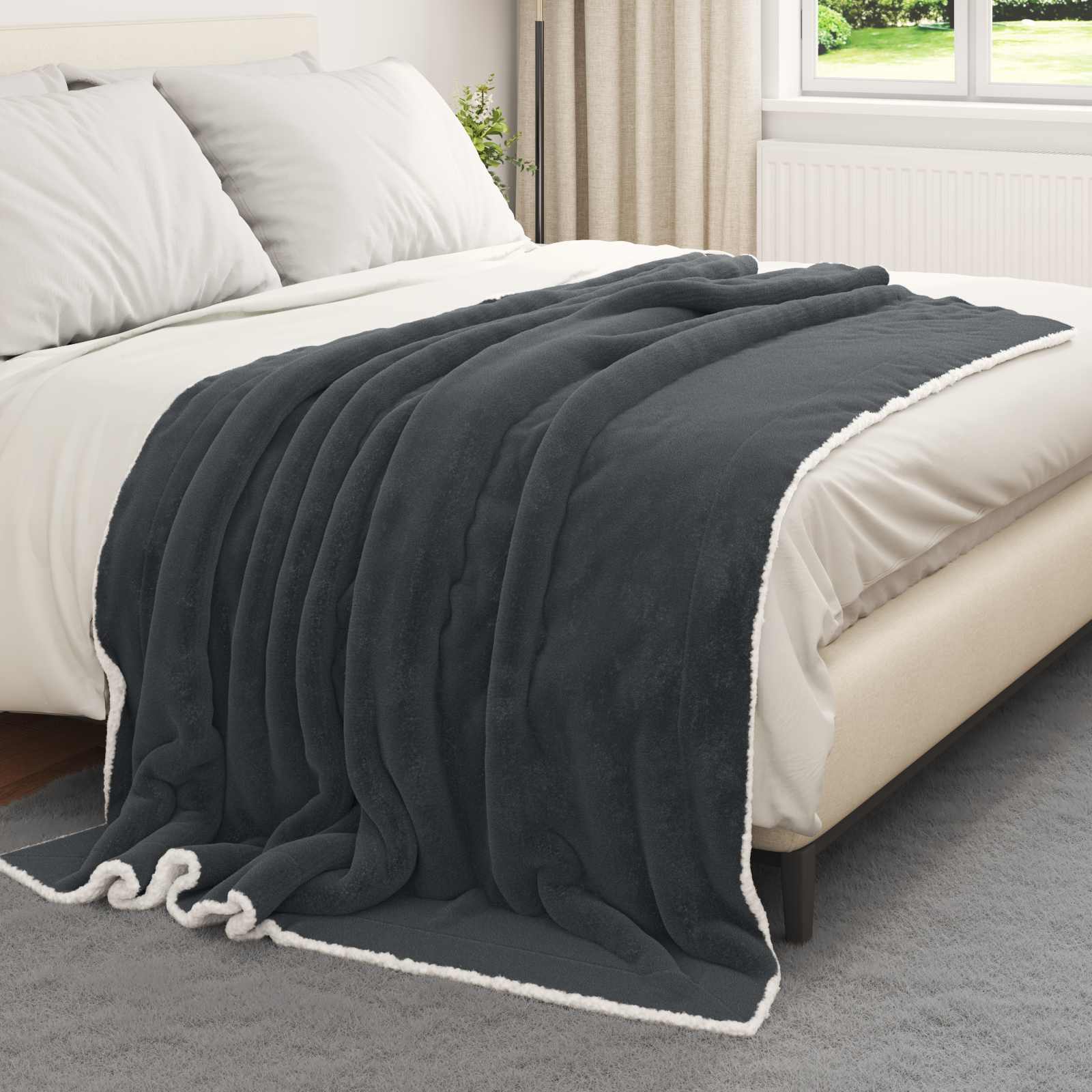 Coperta Grigio Scuro 150 x 200 cm 1.64 kg Panno