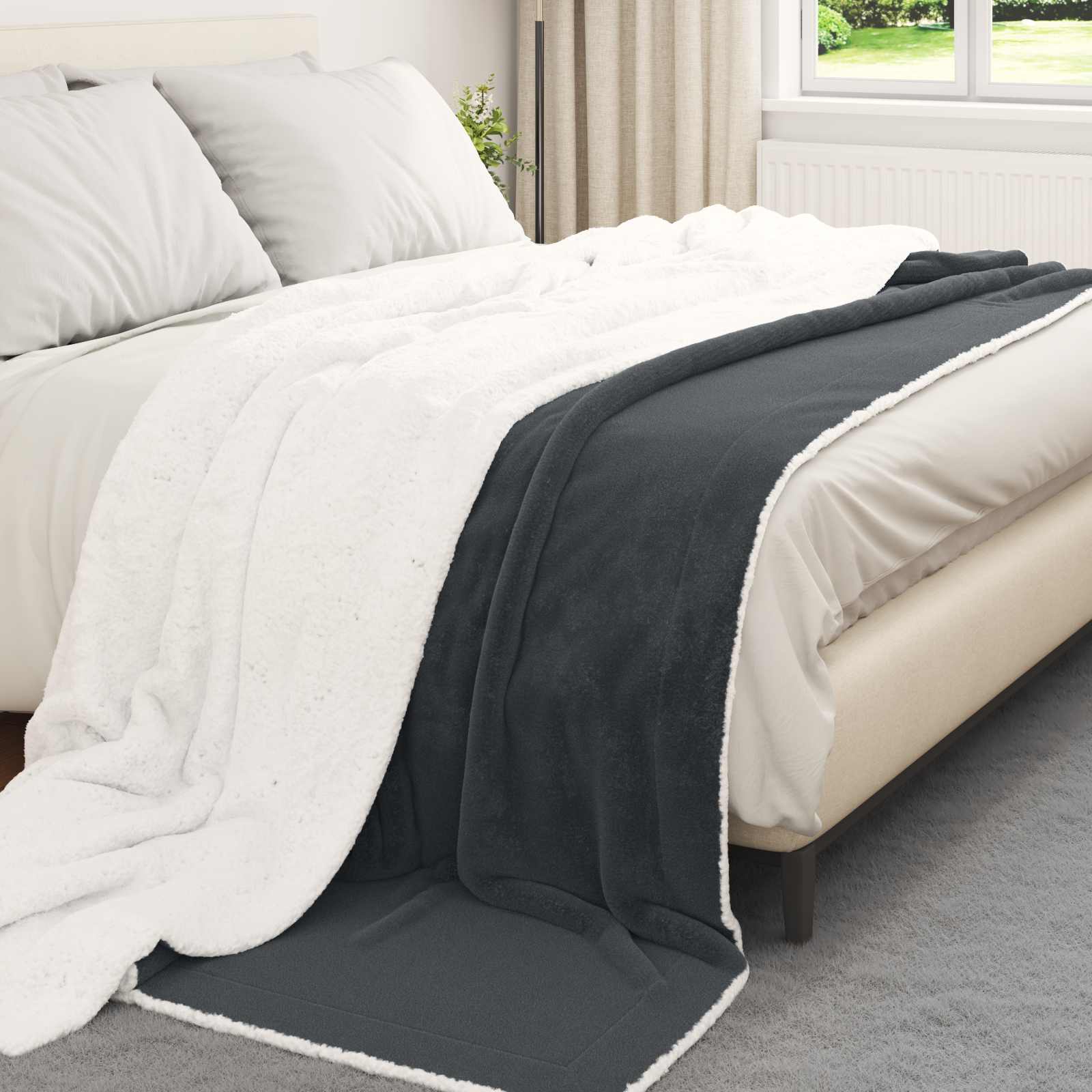 Coperta Grigio Scuro 220 x 240 cm 2.67 kg Panno