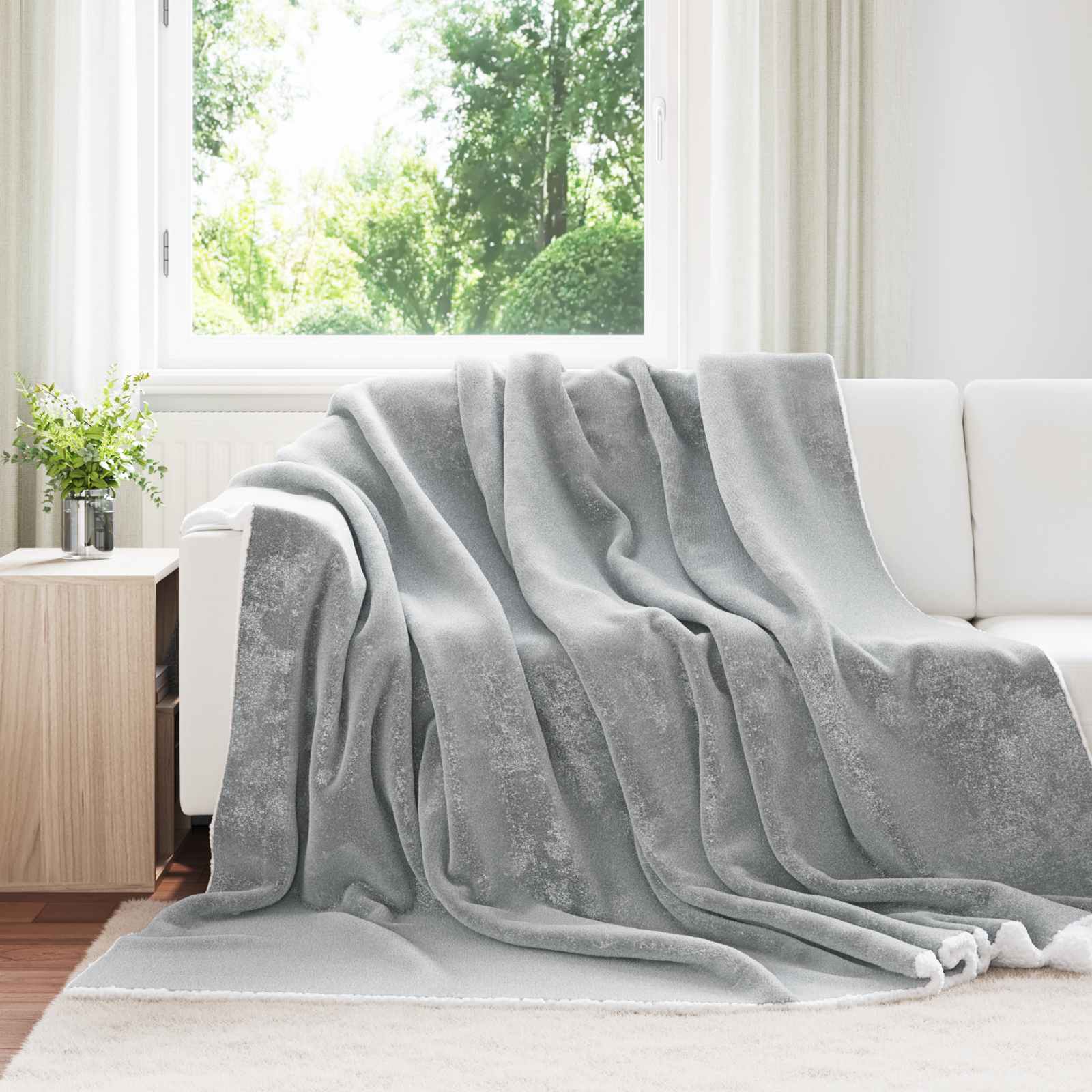 Coperta Grigio 220 x 240 cm 2.67 kg Panno