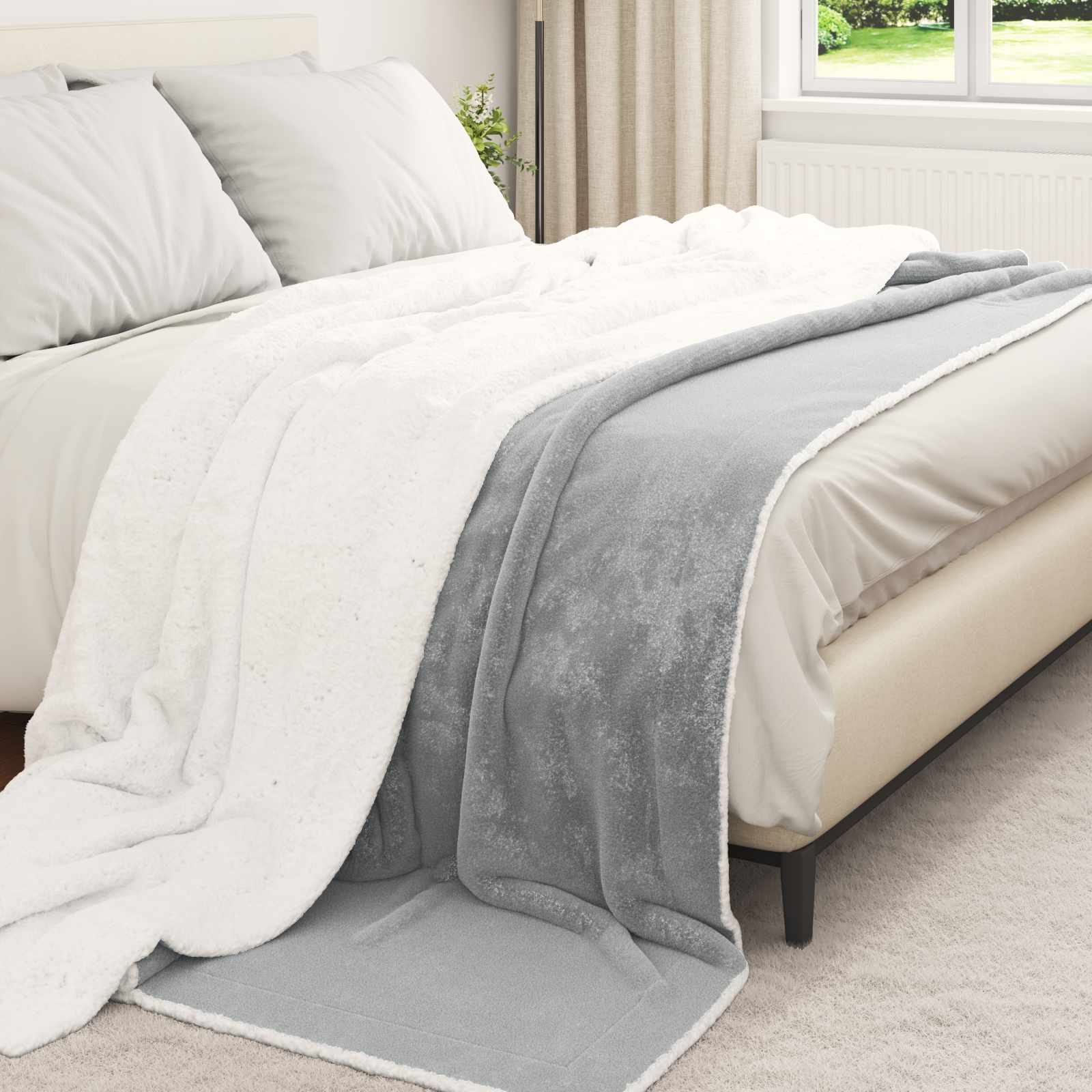 Coperta Grigio 240 x 270 cm 3.17 kg Panno