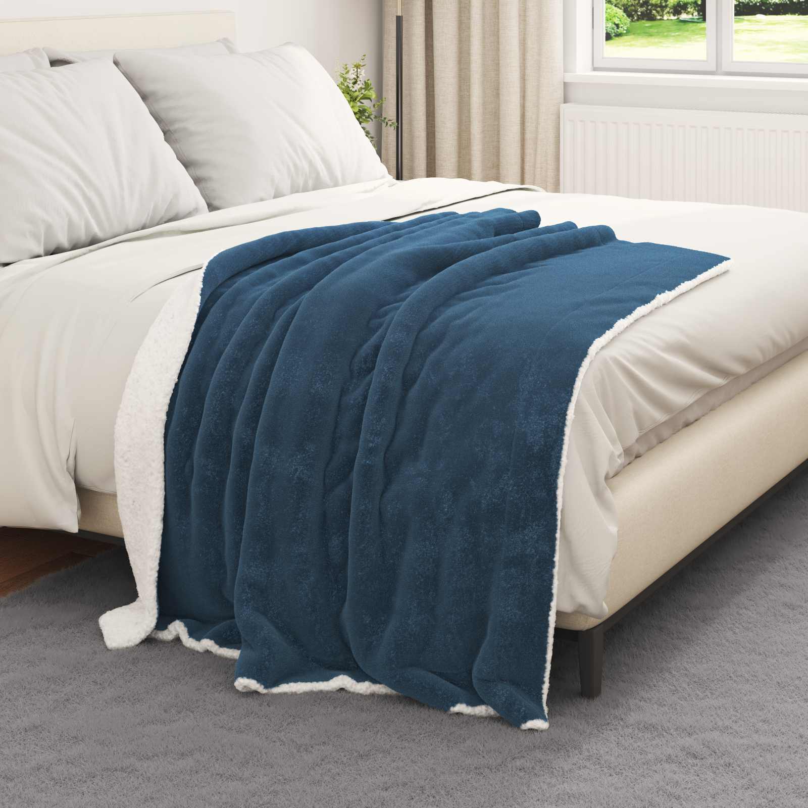 Coperta Blu navy 130 x 150 cm 1 kg Panno
