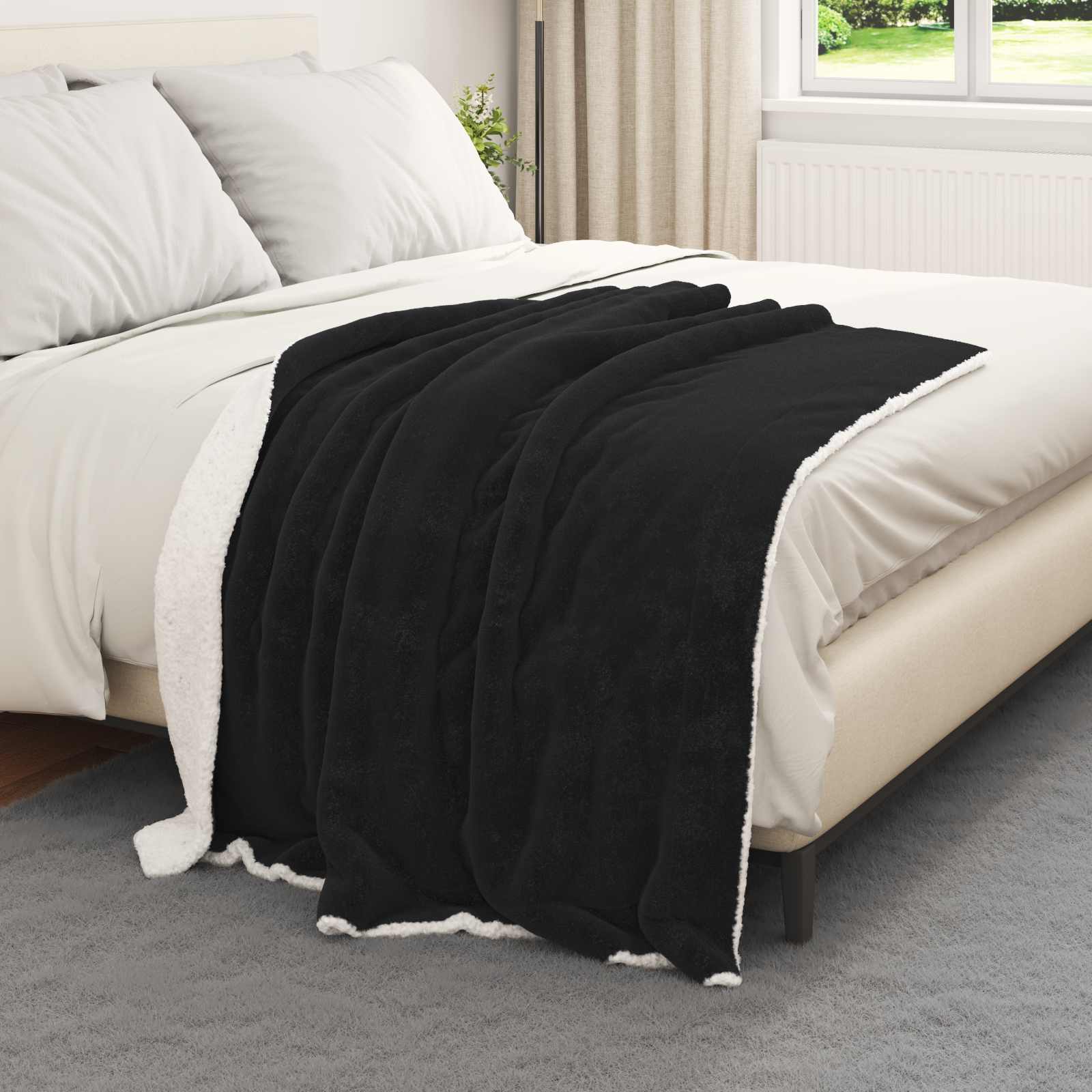 Coperta Nero 130 x 150 cm 1 kg Panno