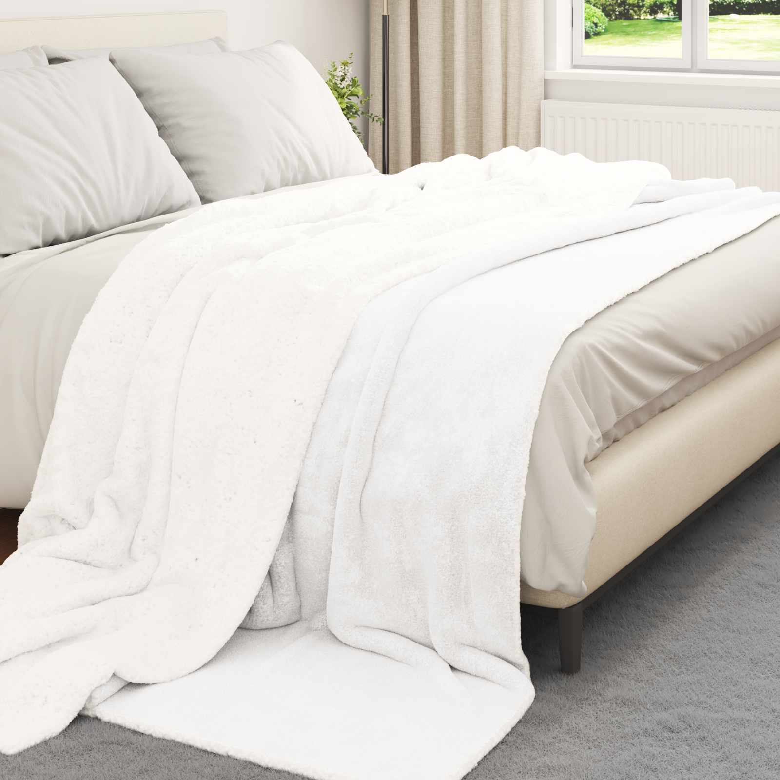 Coperta Bianco 220 x 240 cm 2.67 kg Panno