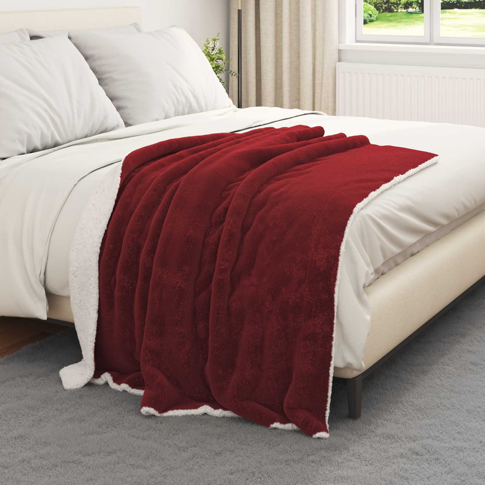 Coperta Rosso Bordeaux 130 x 150 cm 1 kg Panno