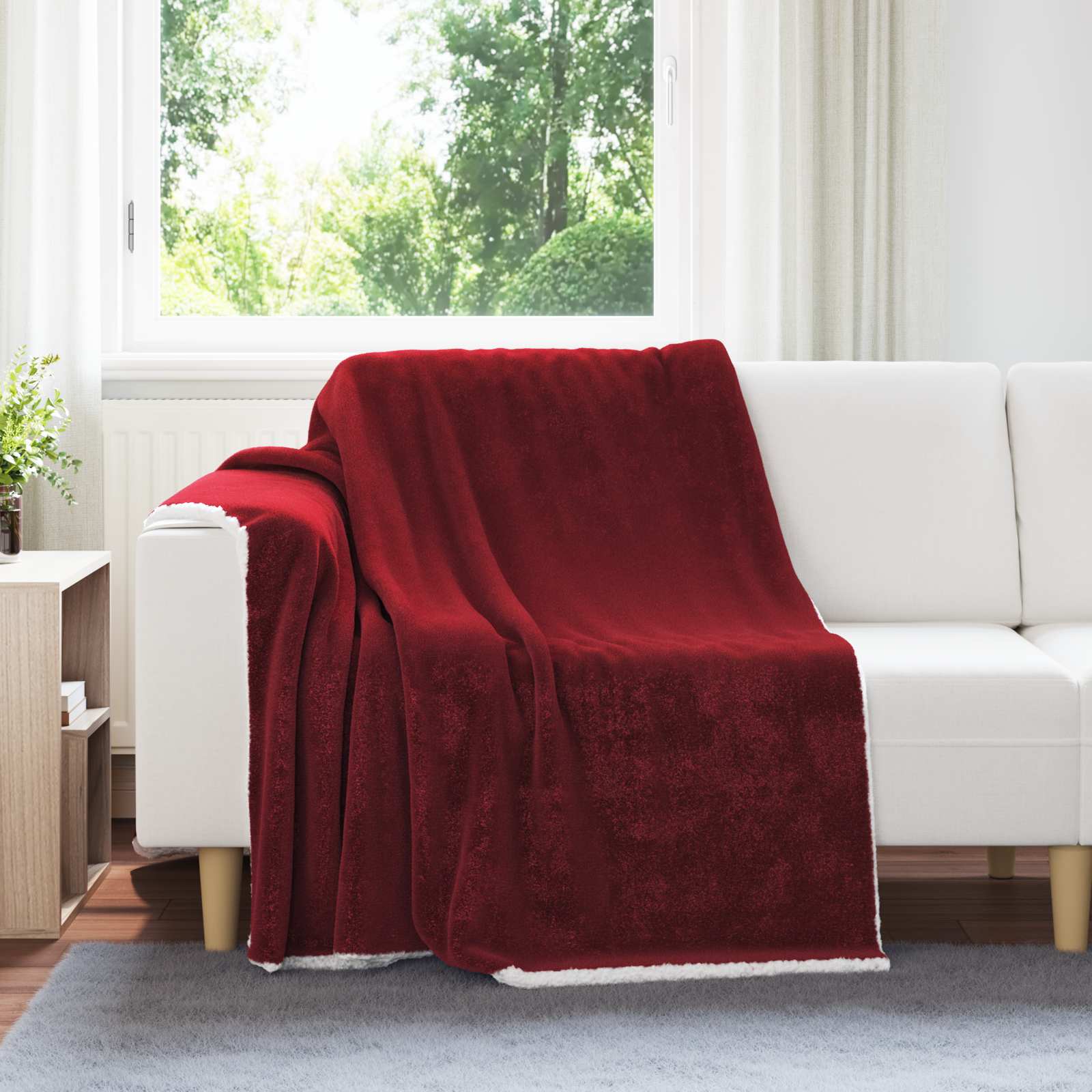 Coperta Rosso Bordeaux 150 x 200 cm 1.64 kg Panno