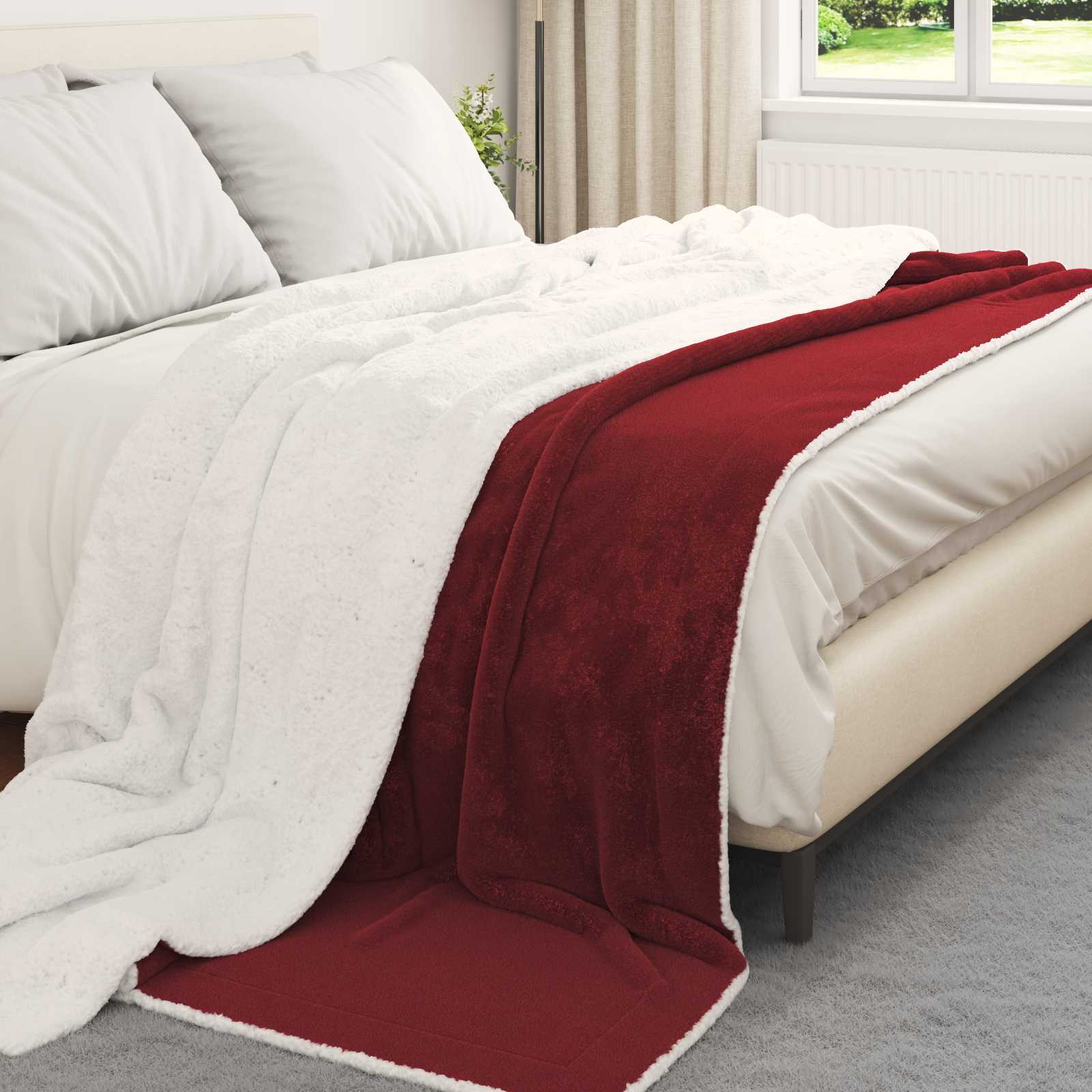 Coperta Rosso Bordeaux 240 x 270 cm 3.17 kg Panno