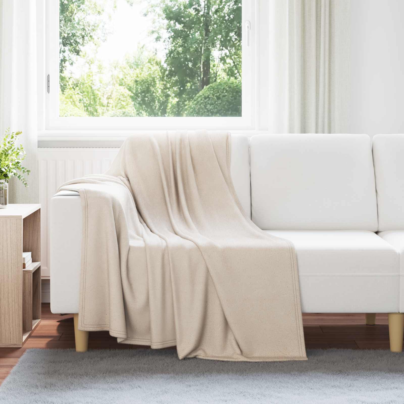 Coperta Beige 170 x 130 cm 0.33 kg Panno