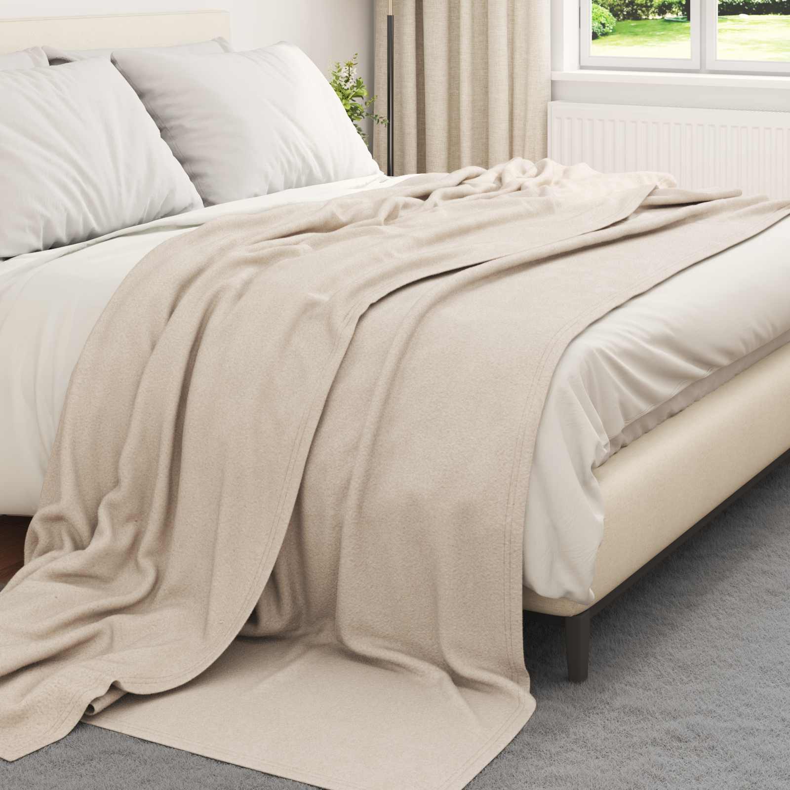 Coperta Beige 240 x 220 cm 0.76 kg Panno