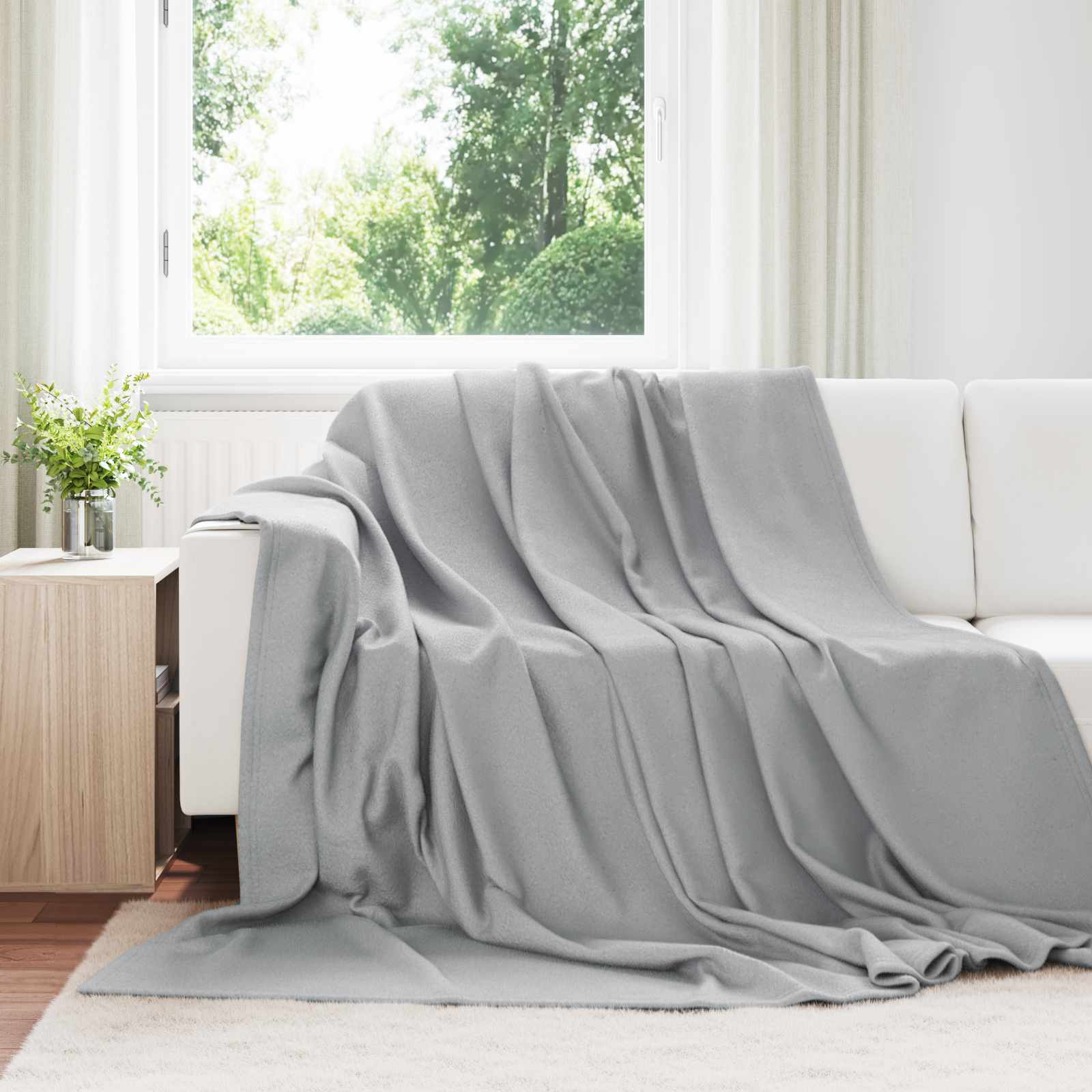 Coperta Grigio 240 x 220 cm 0.76 kg Panno