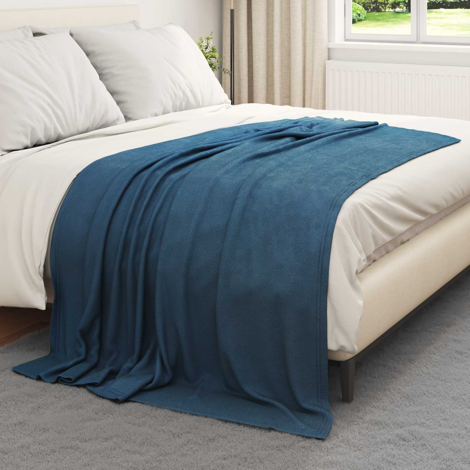 Coperta Blu navy 200 x 150 cm 0.42 kg Panno