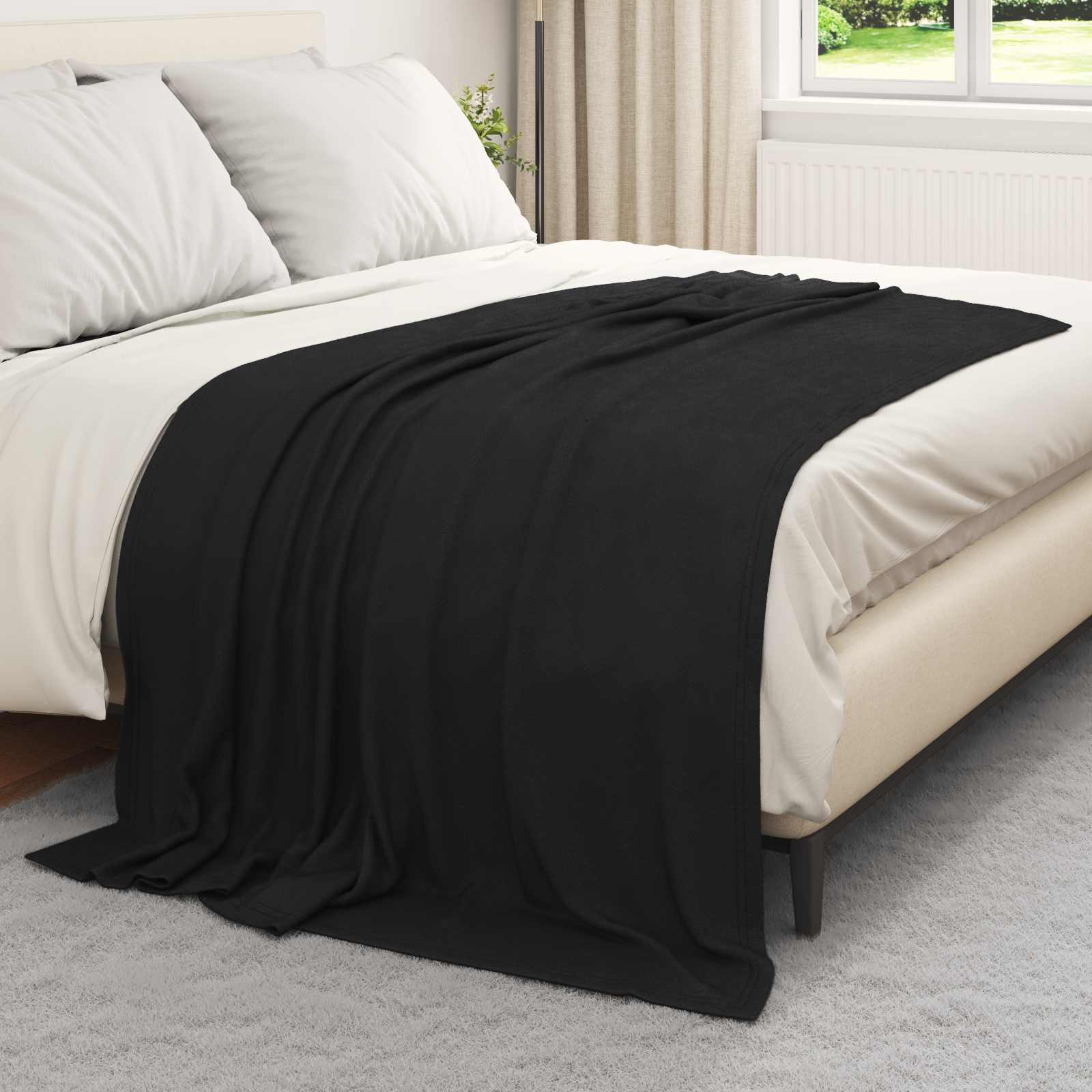 Coperta Nero 200 x 150 cm 0.42 kg Panno