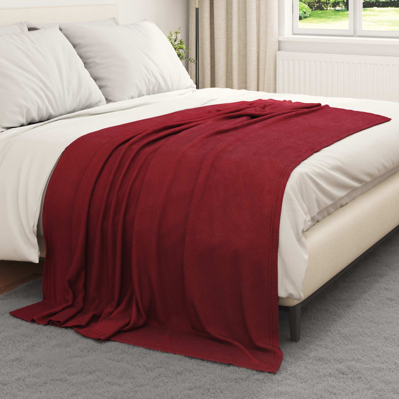 Coperta Rosso Bordeaux 200 x 150 cm 0.45 kg Panno